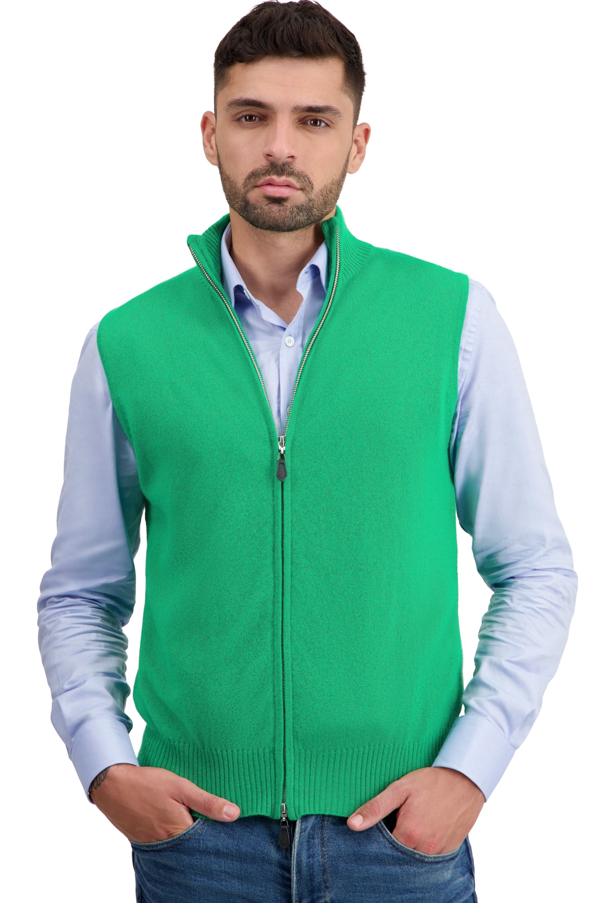Dali en cachemire homme - new green - Mahogany