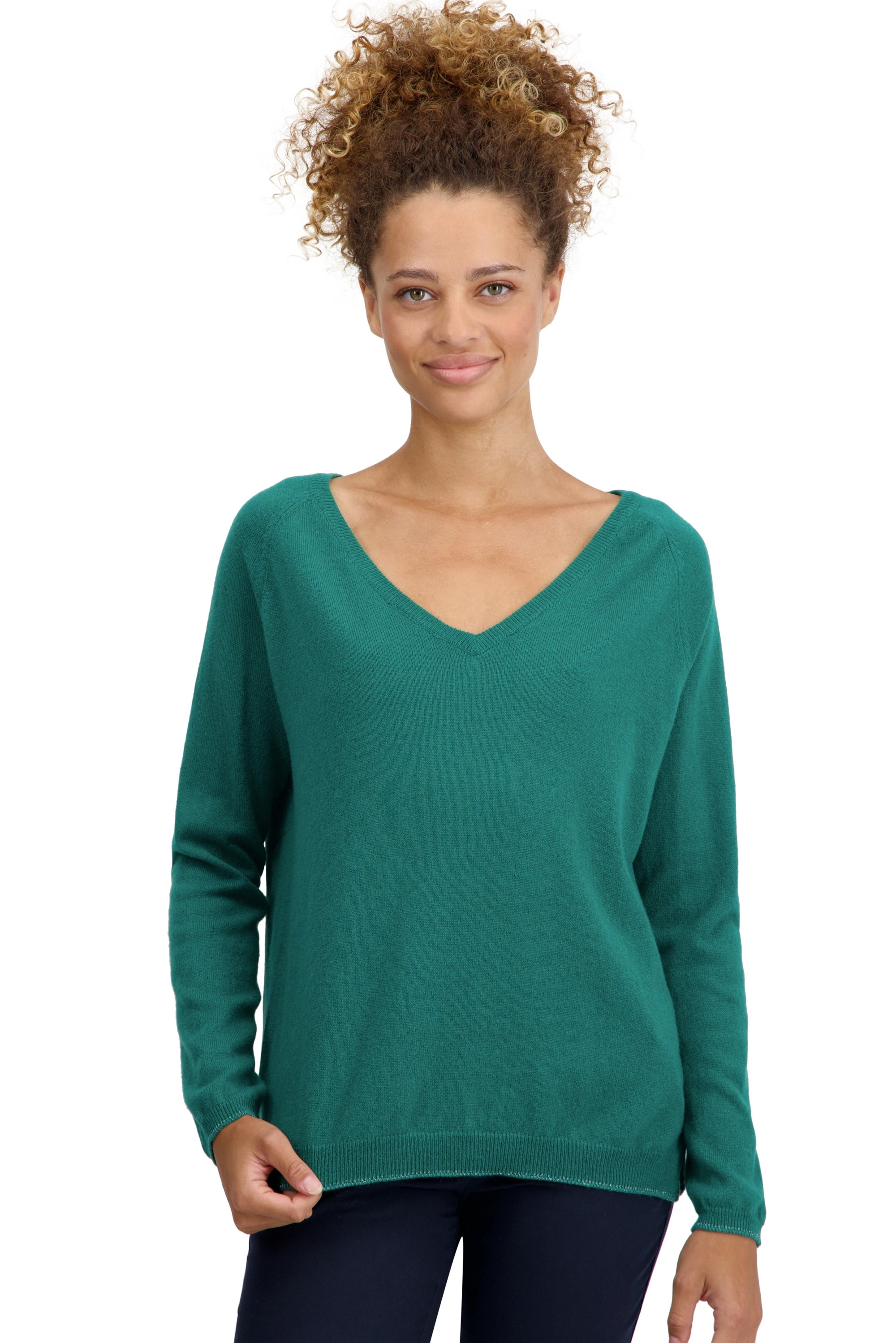 Zanjan en cachemire femme - vert anglais - Mahogany
