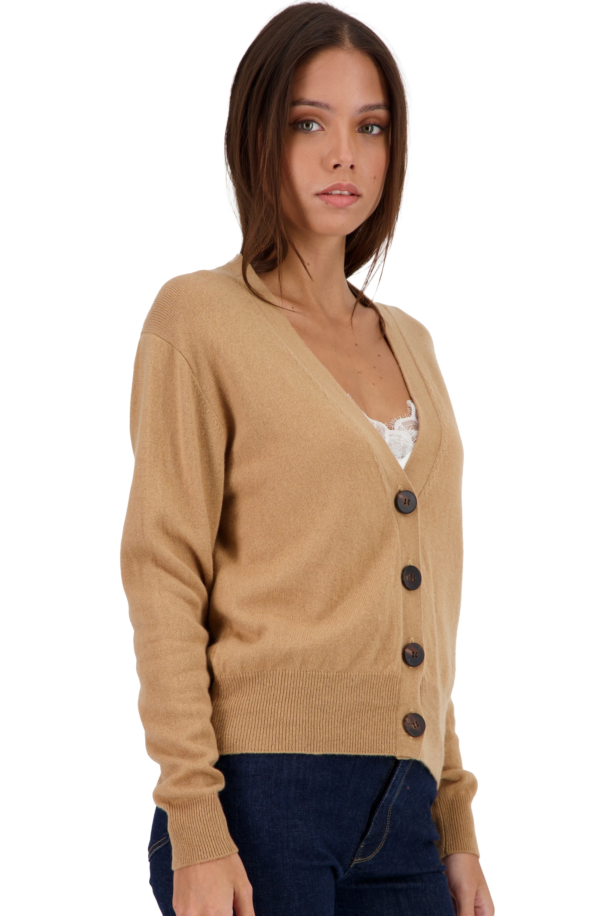 Talitha en cachemire femme - Vue 1 - camel - Mahogany