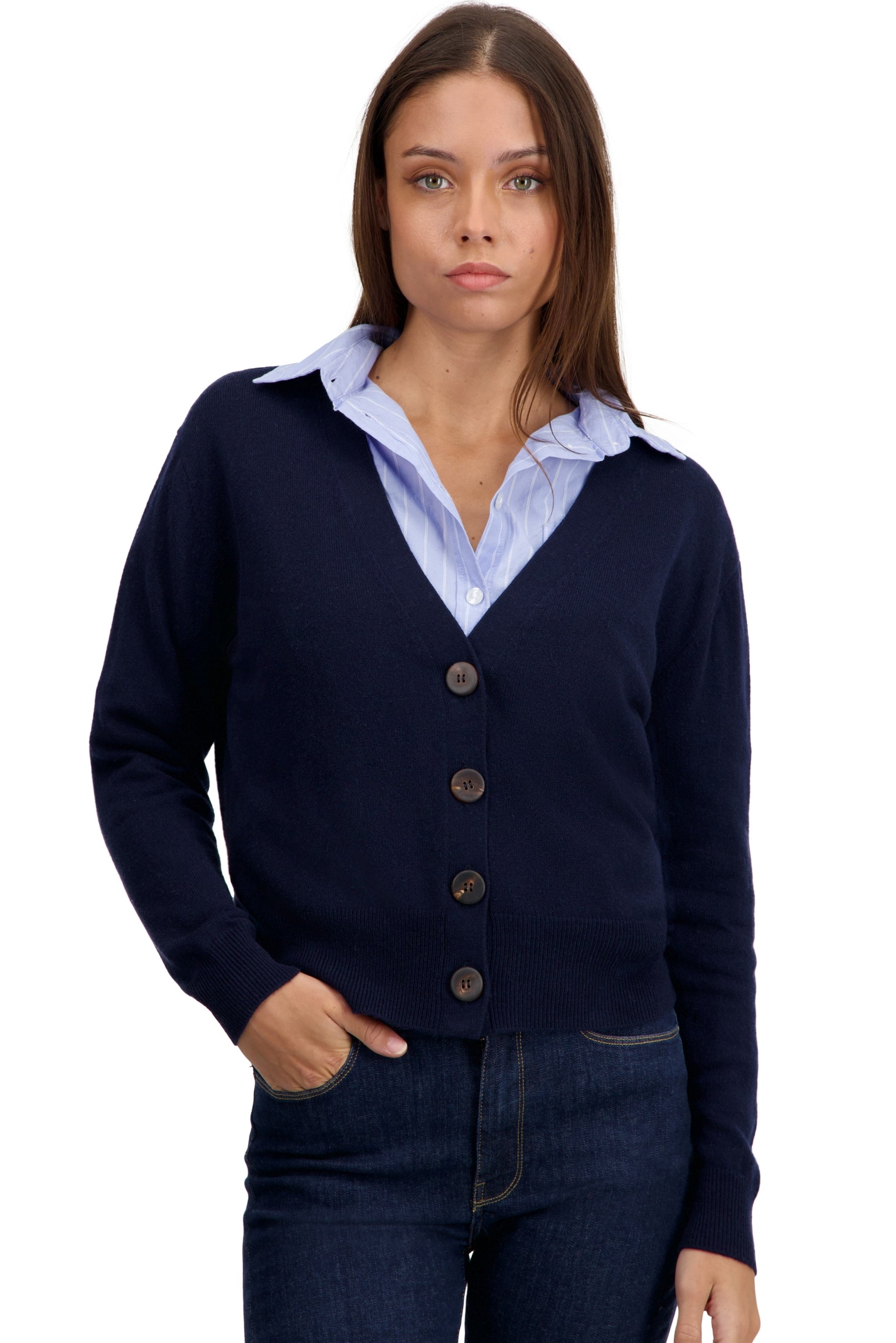 Talitha en cachemire femme - marine foncé - Mahogany
