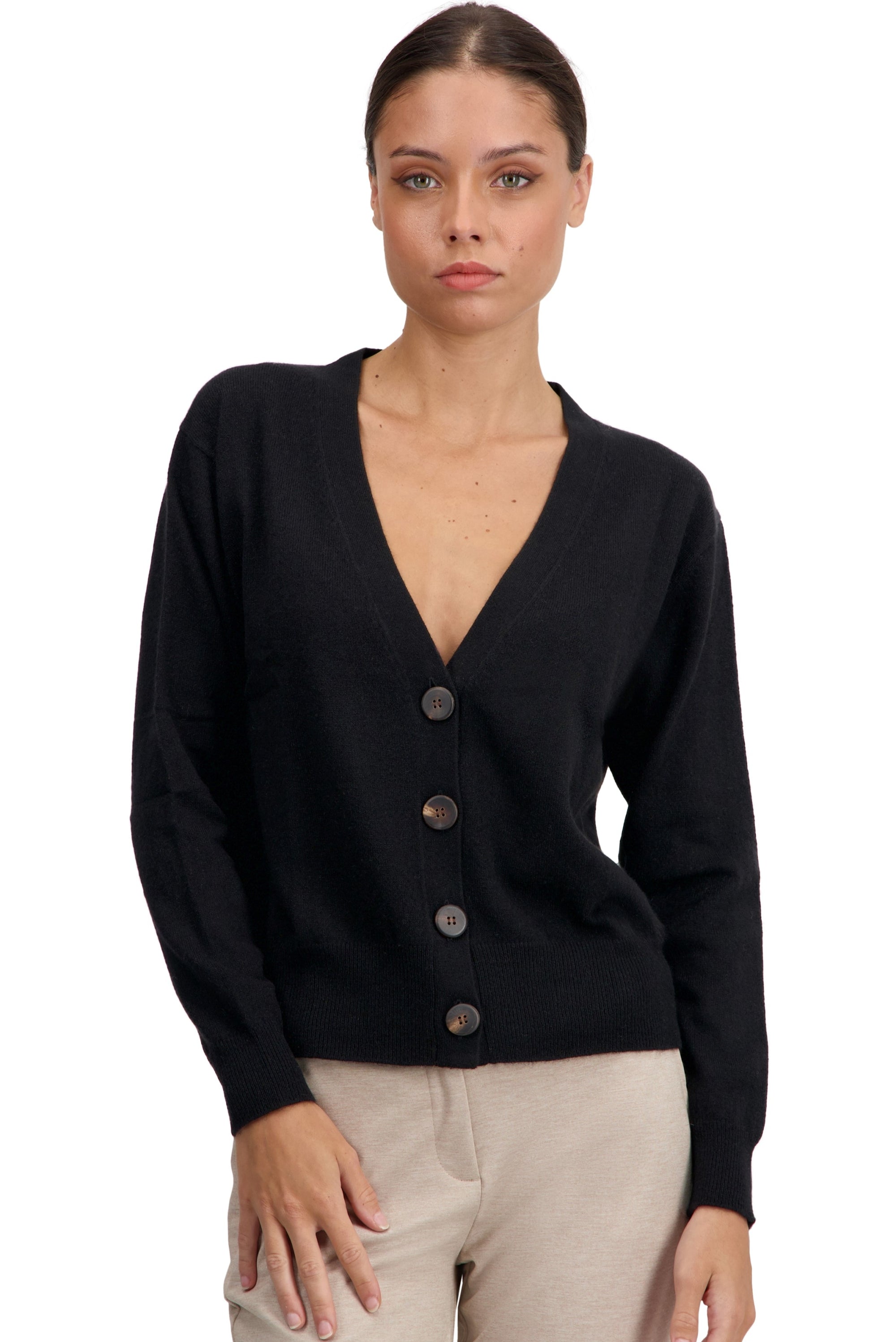 Talitha en cachemire femme - noir - Mahogany