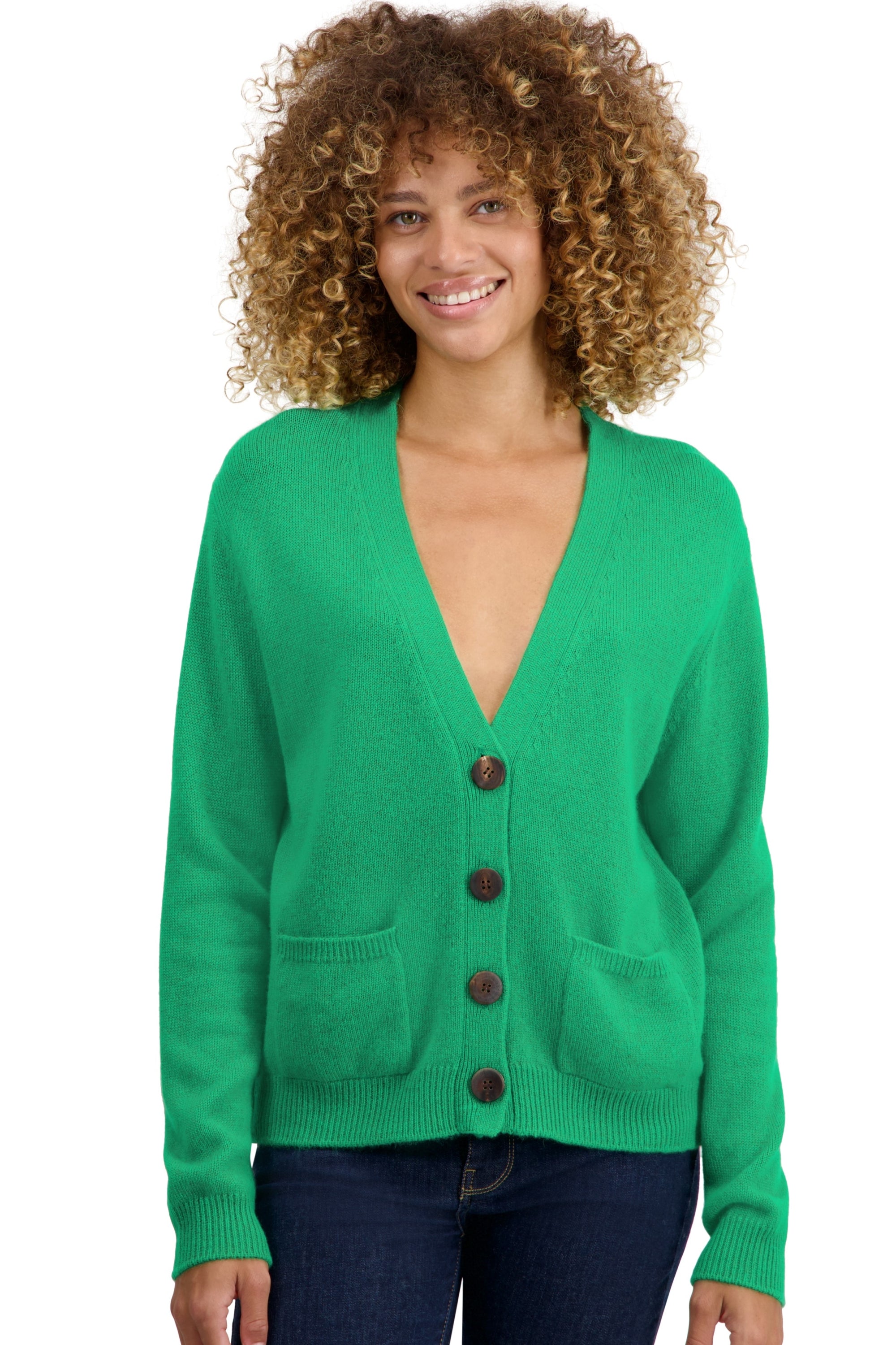 Tanzania en cachemire femme - new green - Mahogany