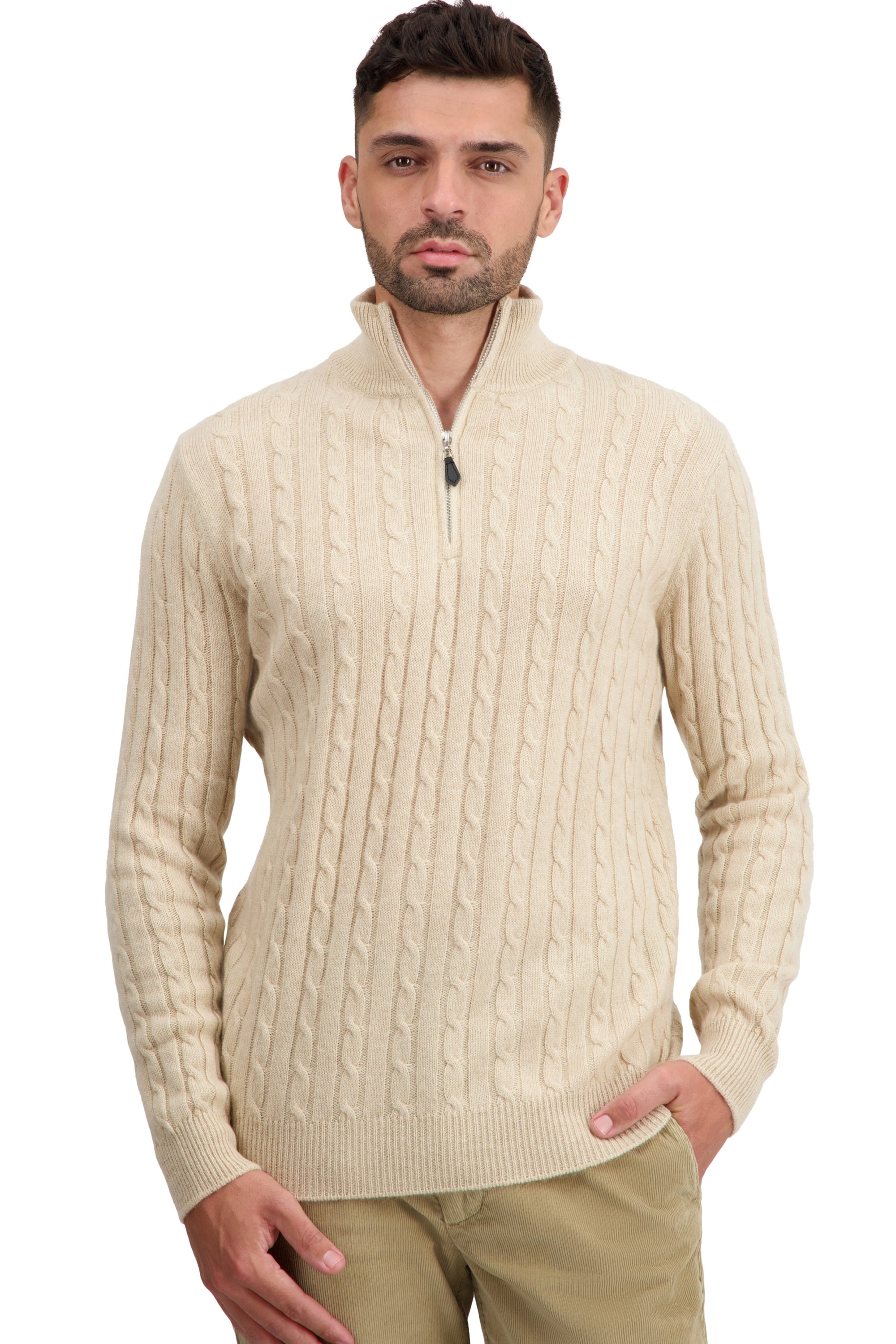 Taurus en cachemire homme - natural beige - Mahogany