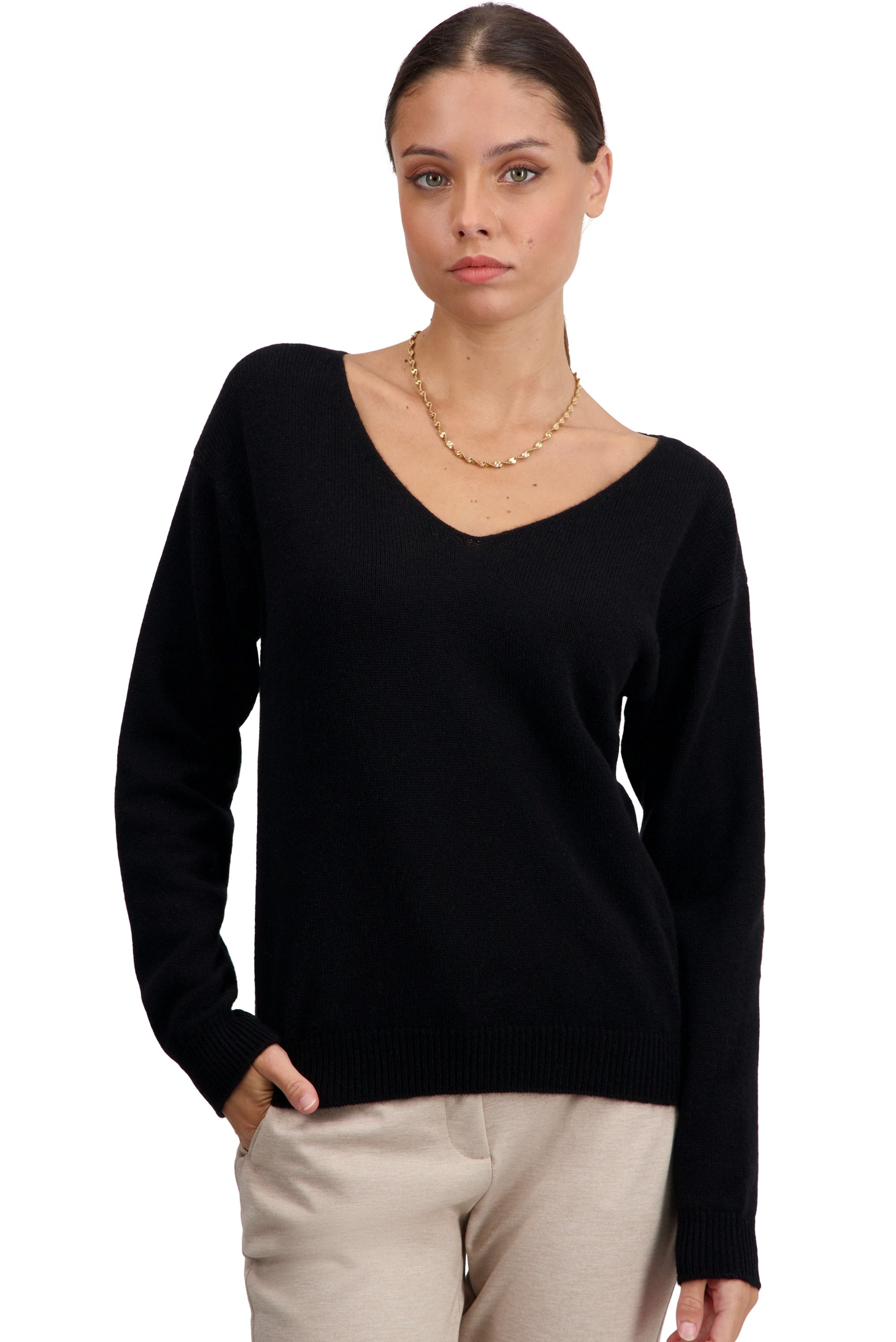 Thailand en cachemire femme - noir - Mahogany