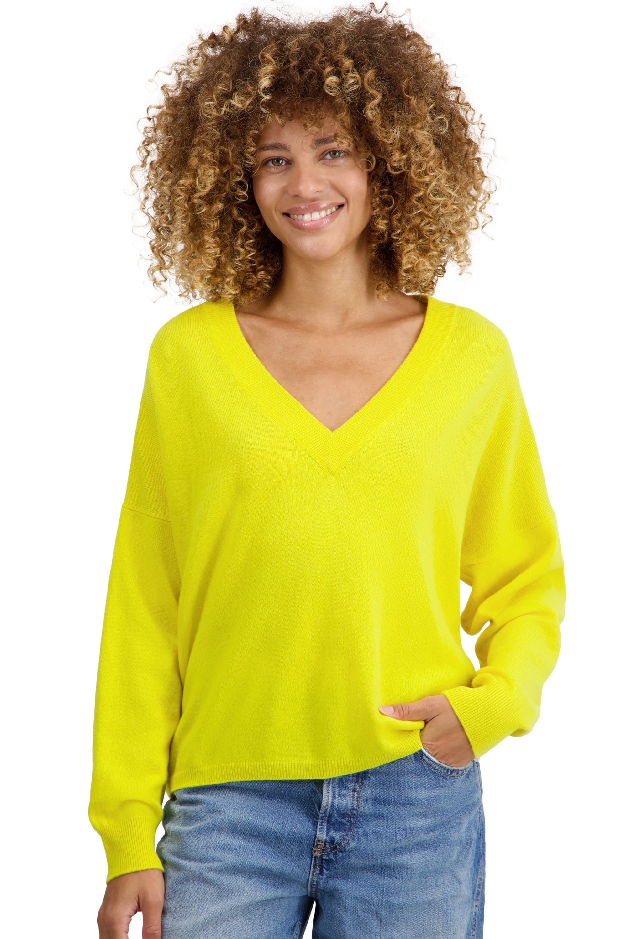 Theia en cachemire femme - jaune citric - Mahogany