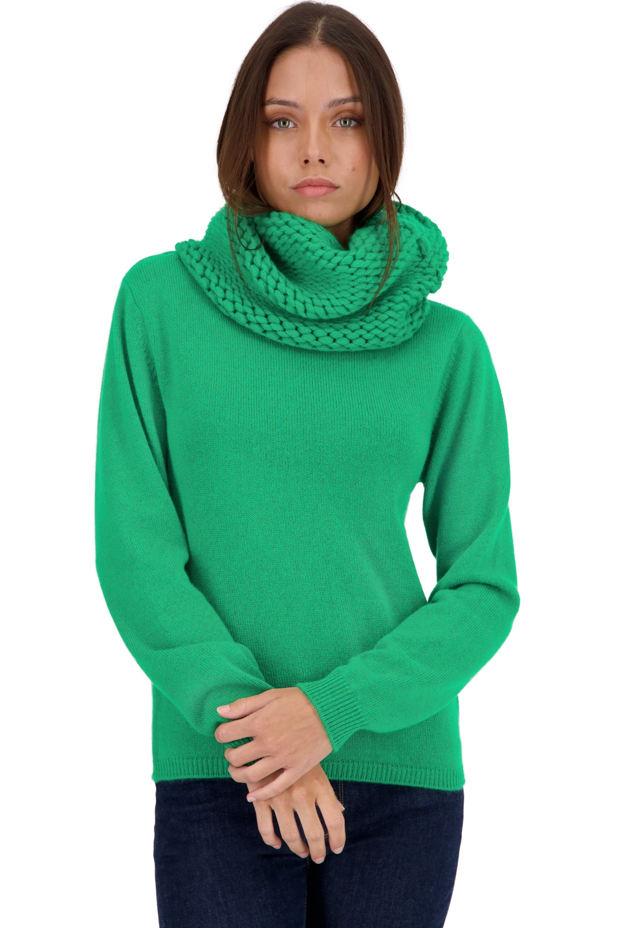 Tisha en cachemire femme - new green - Mahogany