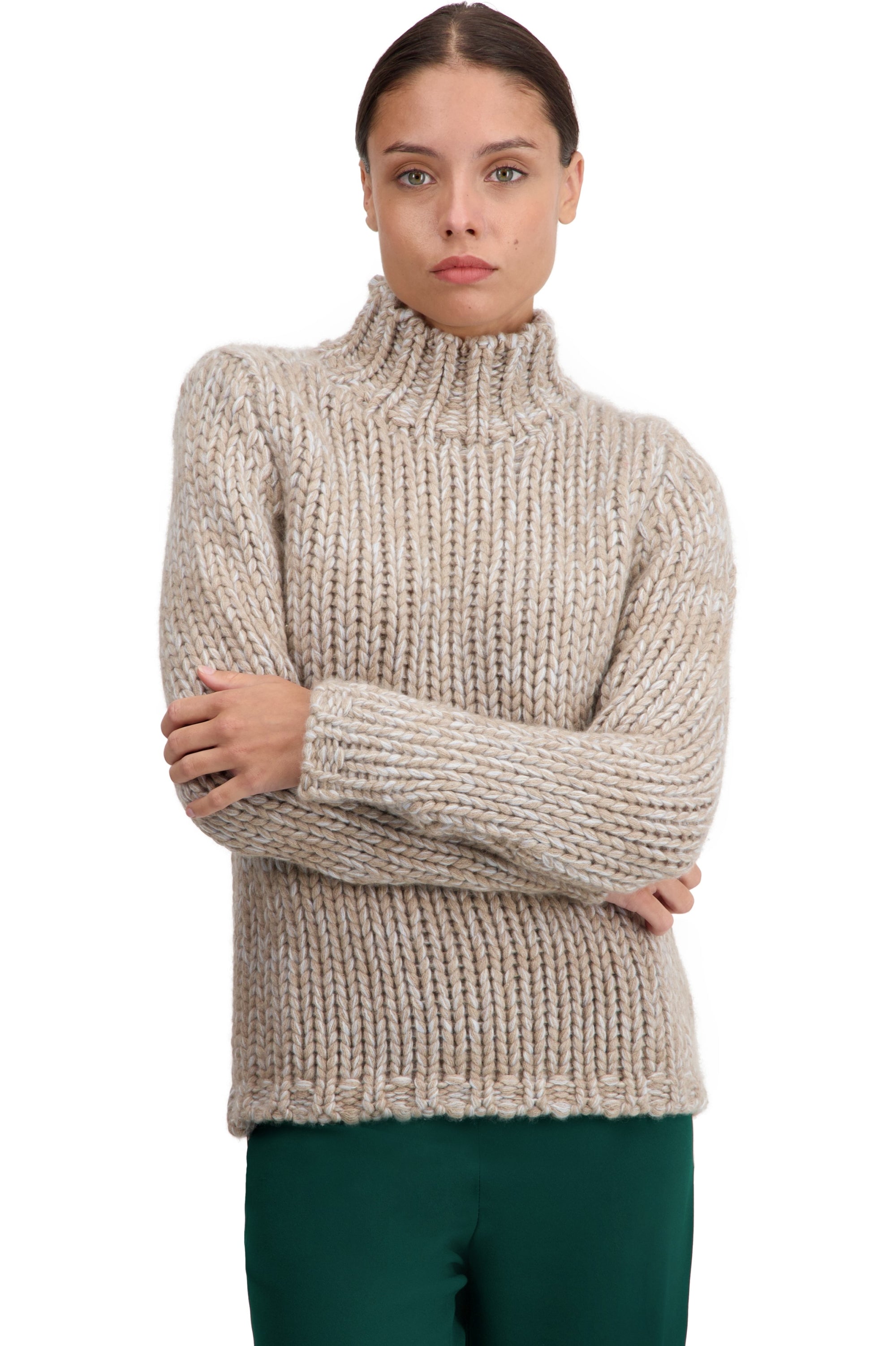 Toxane en cachemire femme - natural brown / natural écru / ciel - Mahogany