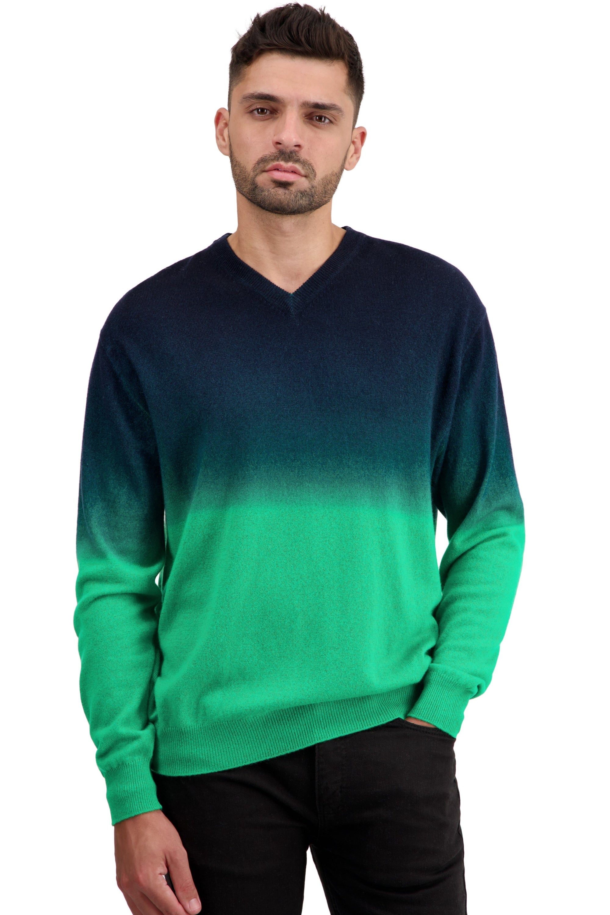 Telaviv en cachemire homme - new green / marine foncé - Mahogany