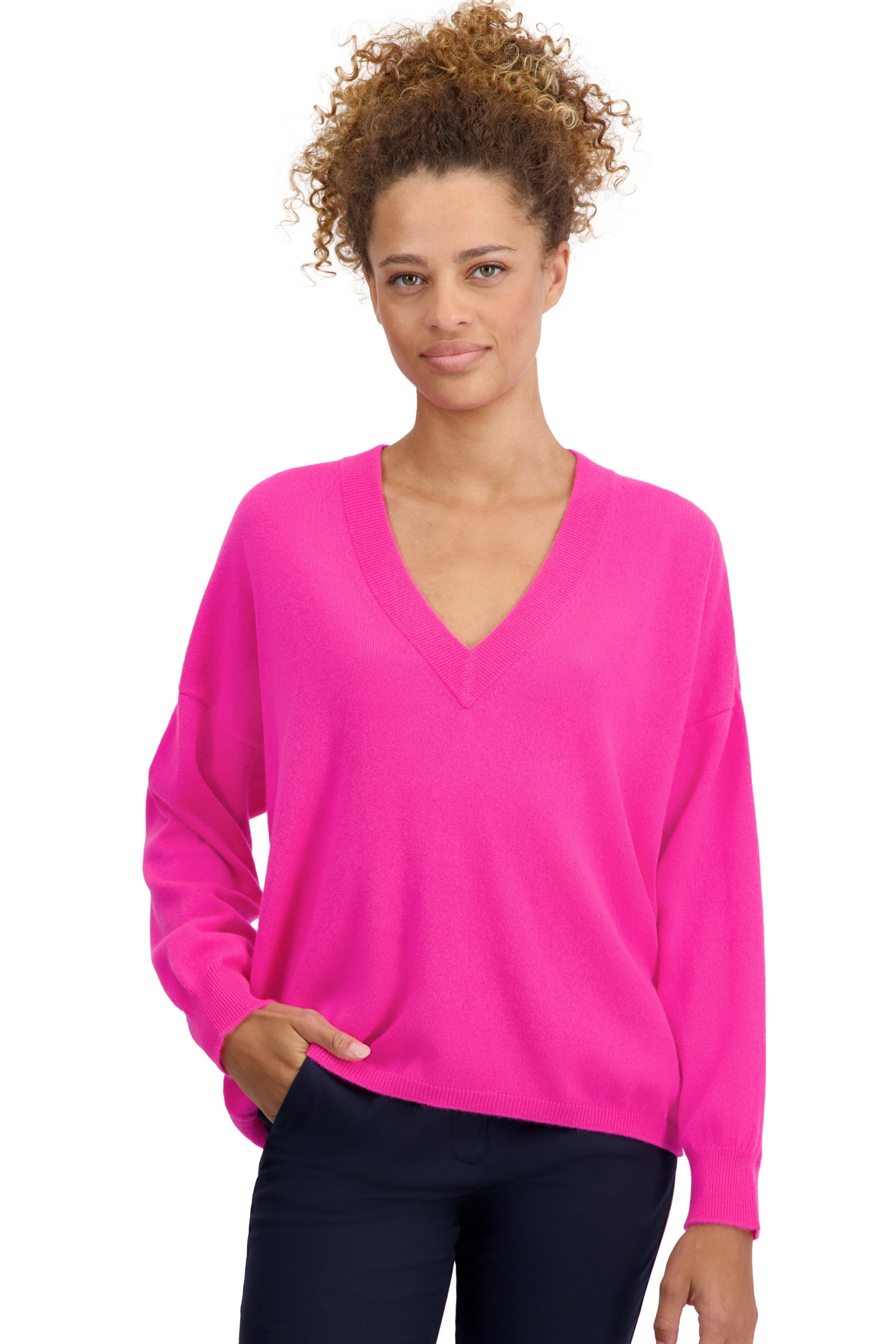 Theia en cachemire femme - dayglo - Mahogany