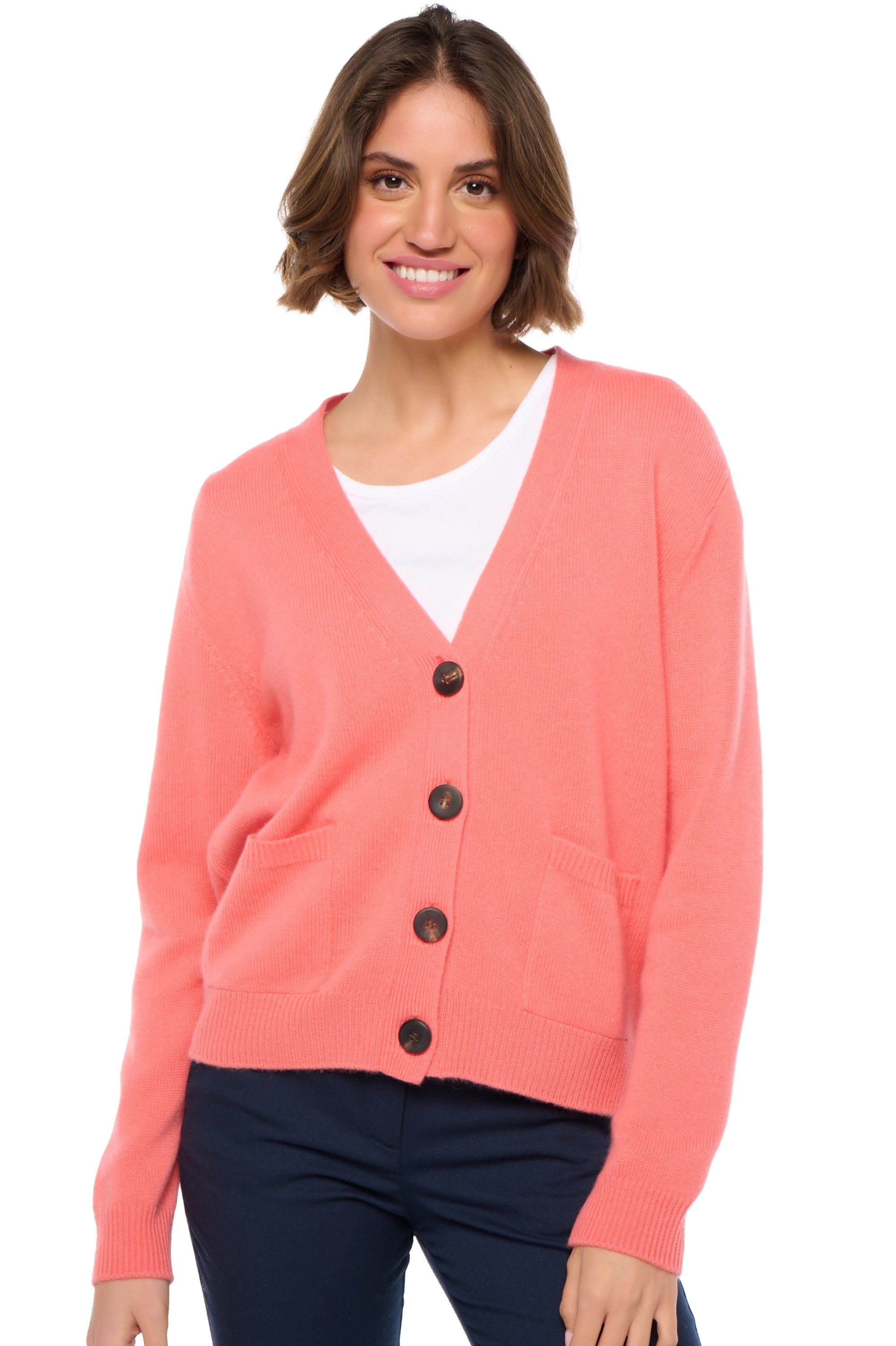 Tanzania en cachemire femme - peach - Mahogany