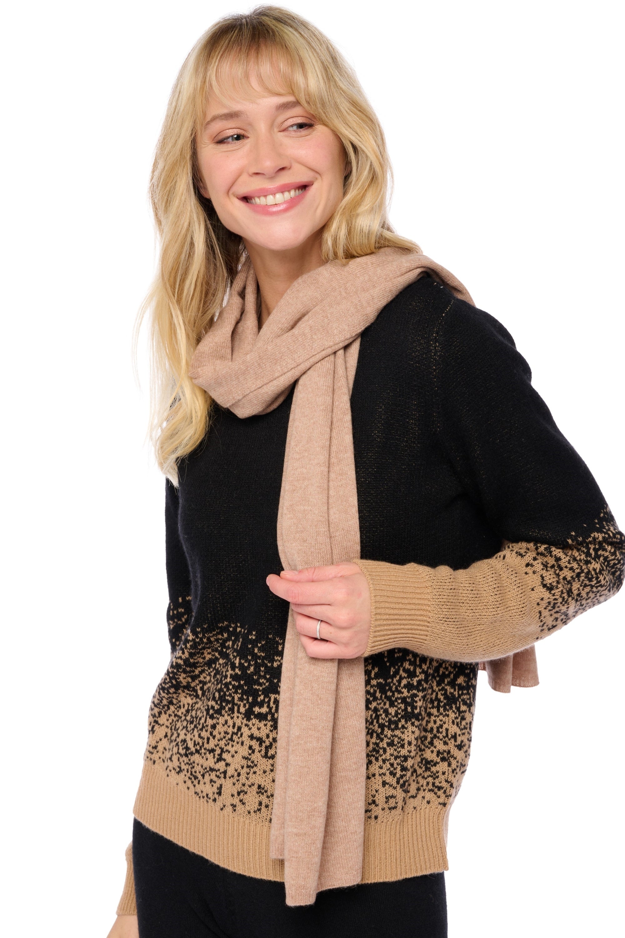 Ozone en cachemire mixte - almondine - Mahogany