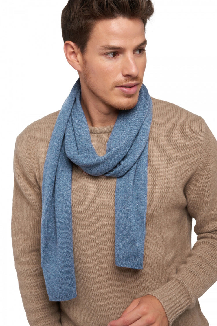 Woolozone en cachemire et laine mixte - bleu jean chiné - Mahogany
