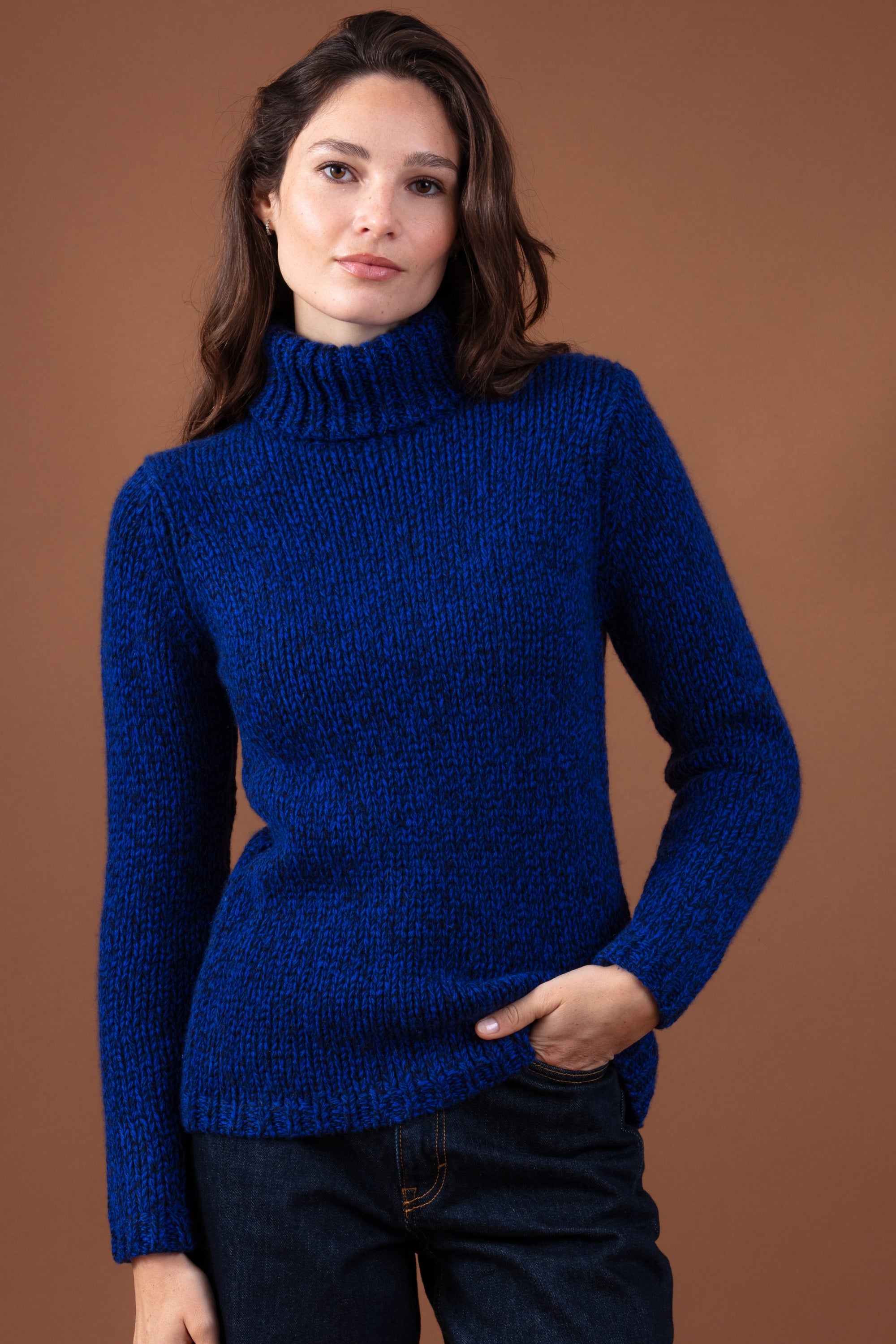 Vicenza en cachemire femme - marine foncé / bleu regata - Mahogany