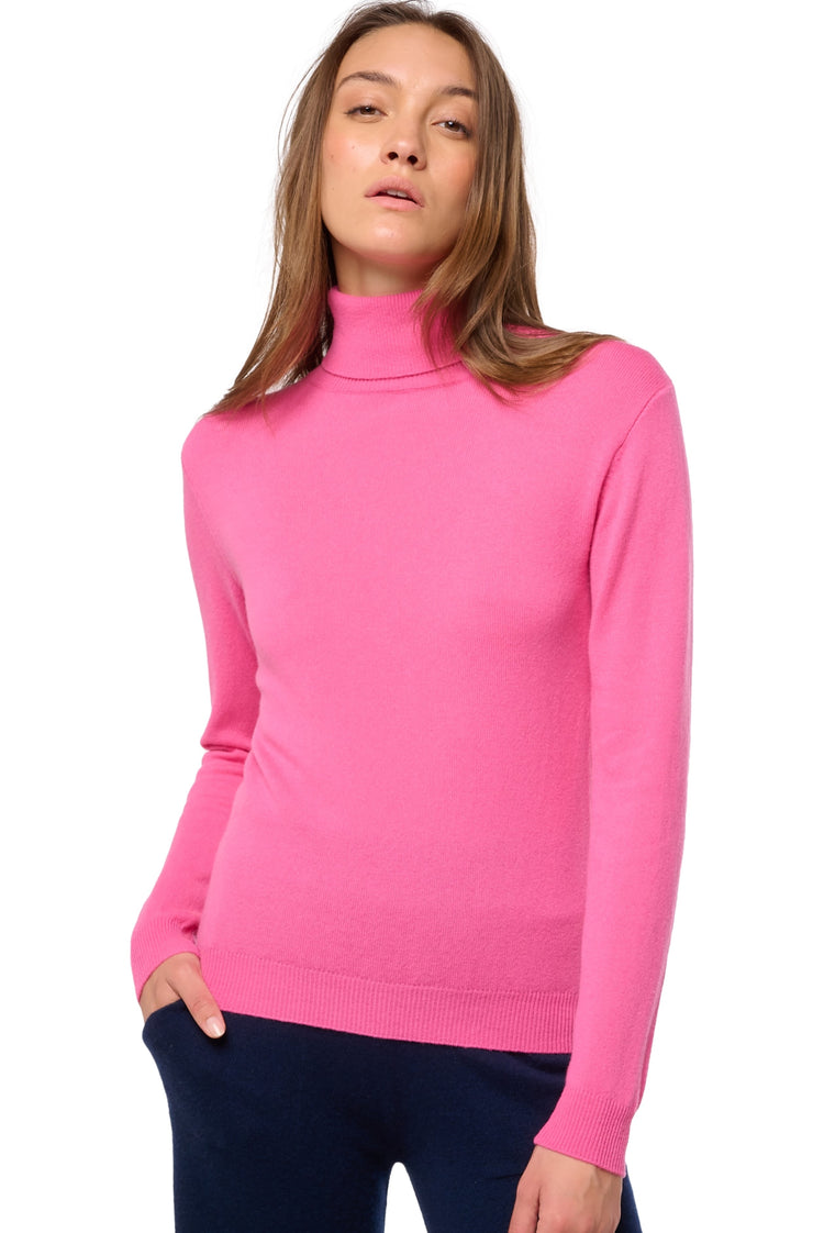 Tale en cachemire femme - flashy rose - Mahogany