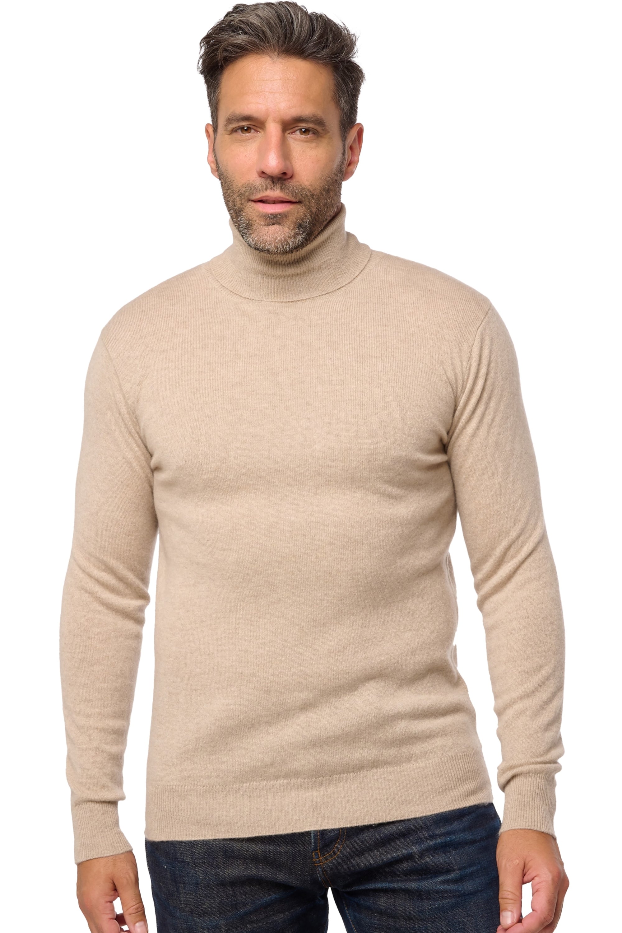 Tarry en cachemire homme - spelt - Mahogany
