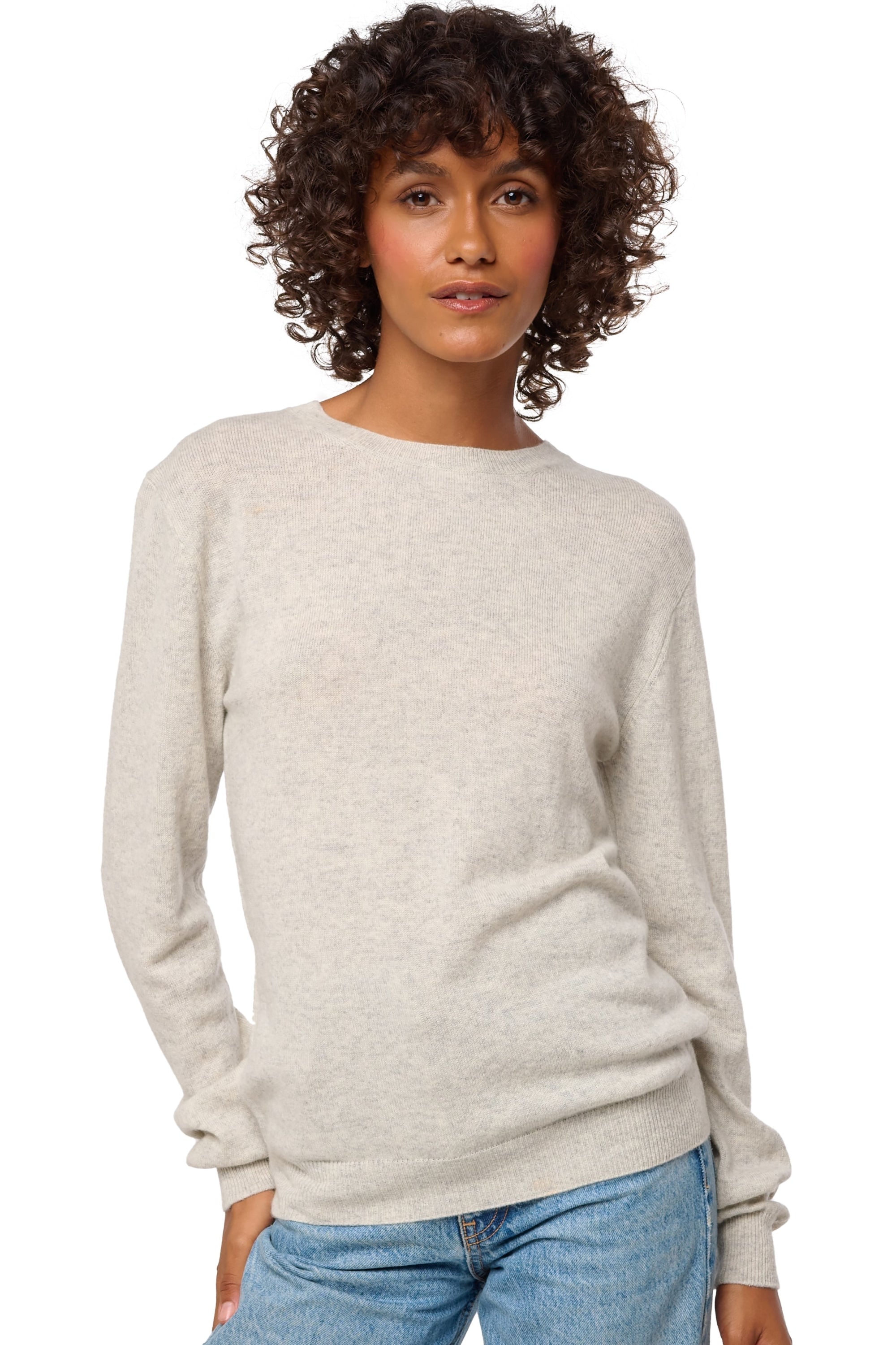 Thalia en cachemire femme - blizard - Mahogany