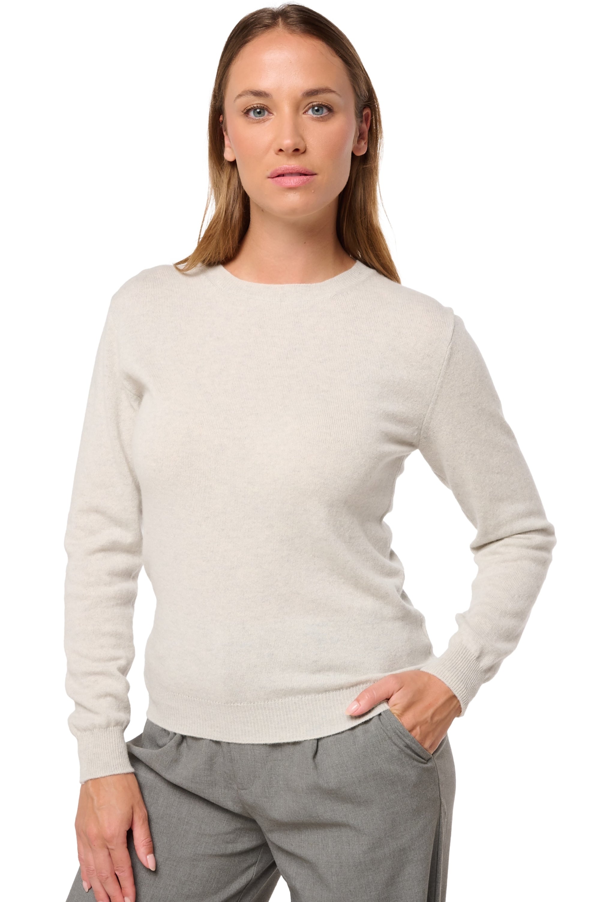 Thalia en cachemire femme - fluo white - Mahogany