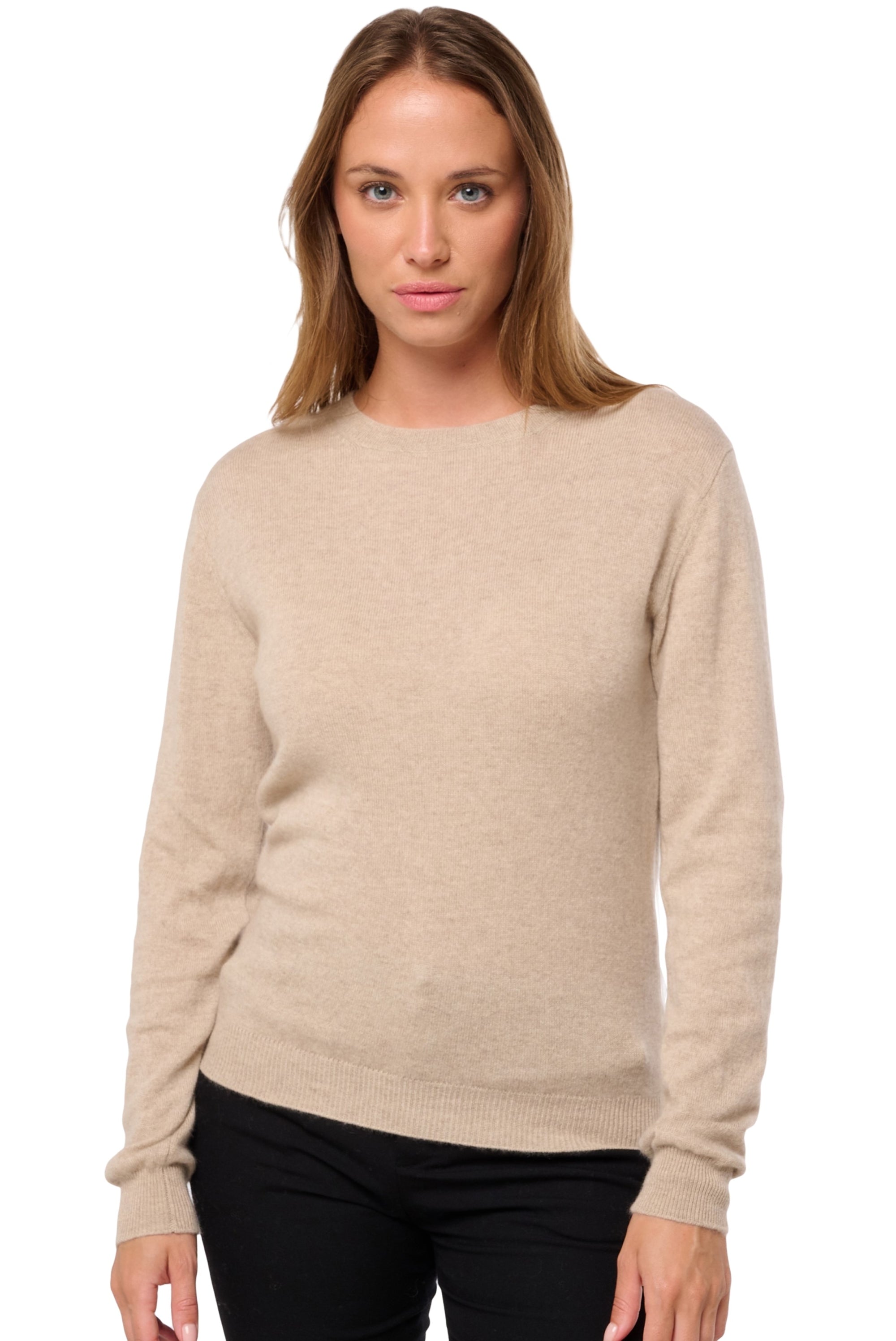 Thalia en cachemire femme - spelt - Mahogany