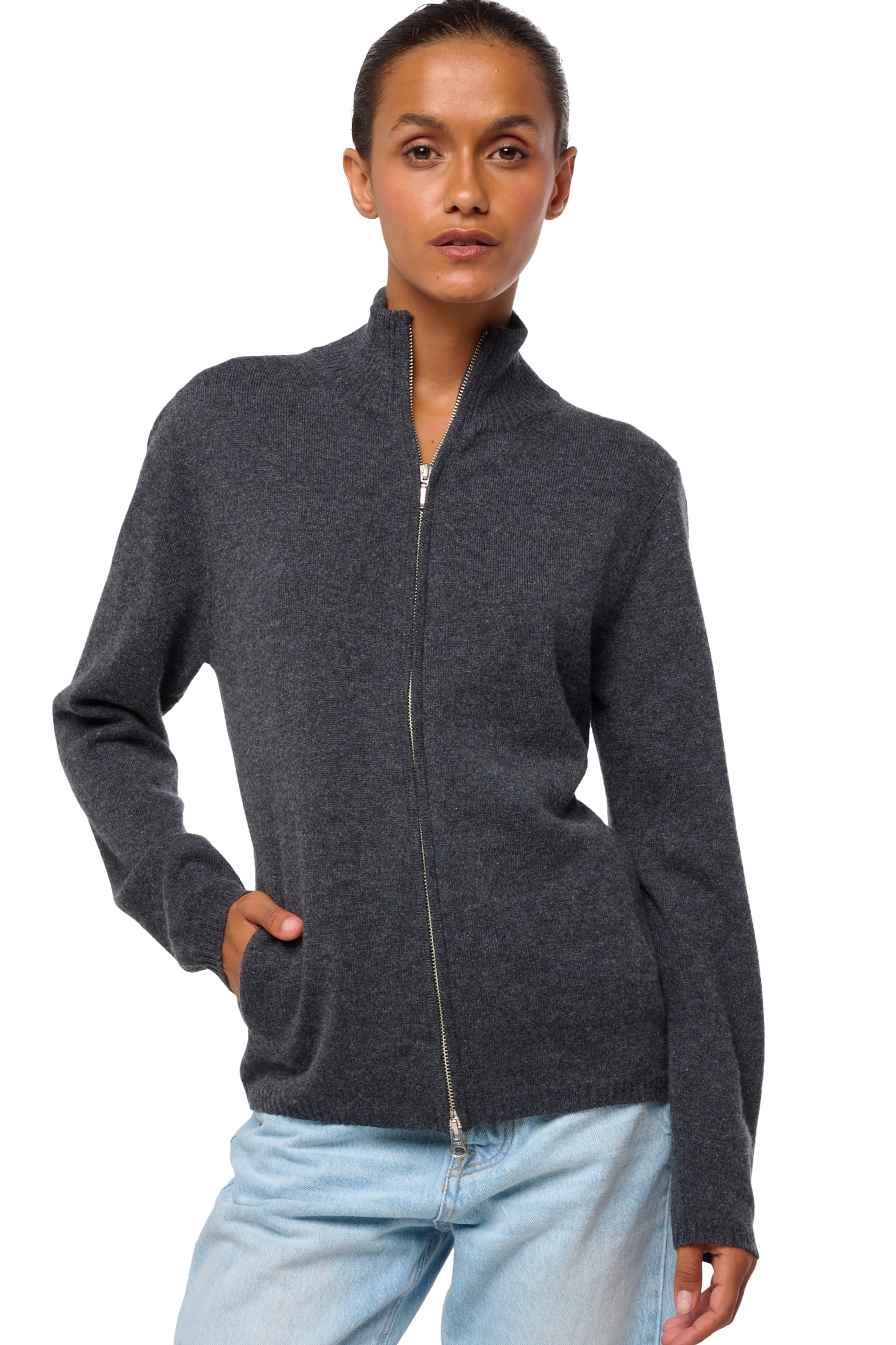 Thames en cachemire femme - dark grey - Mahogany