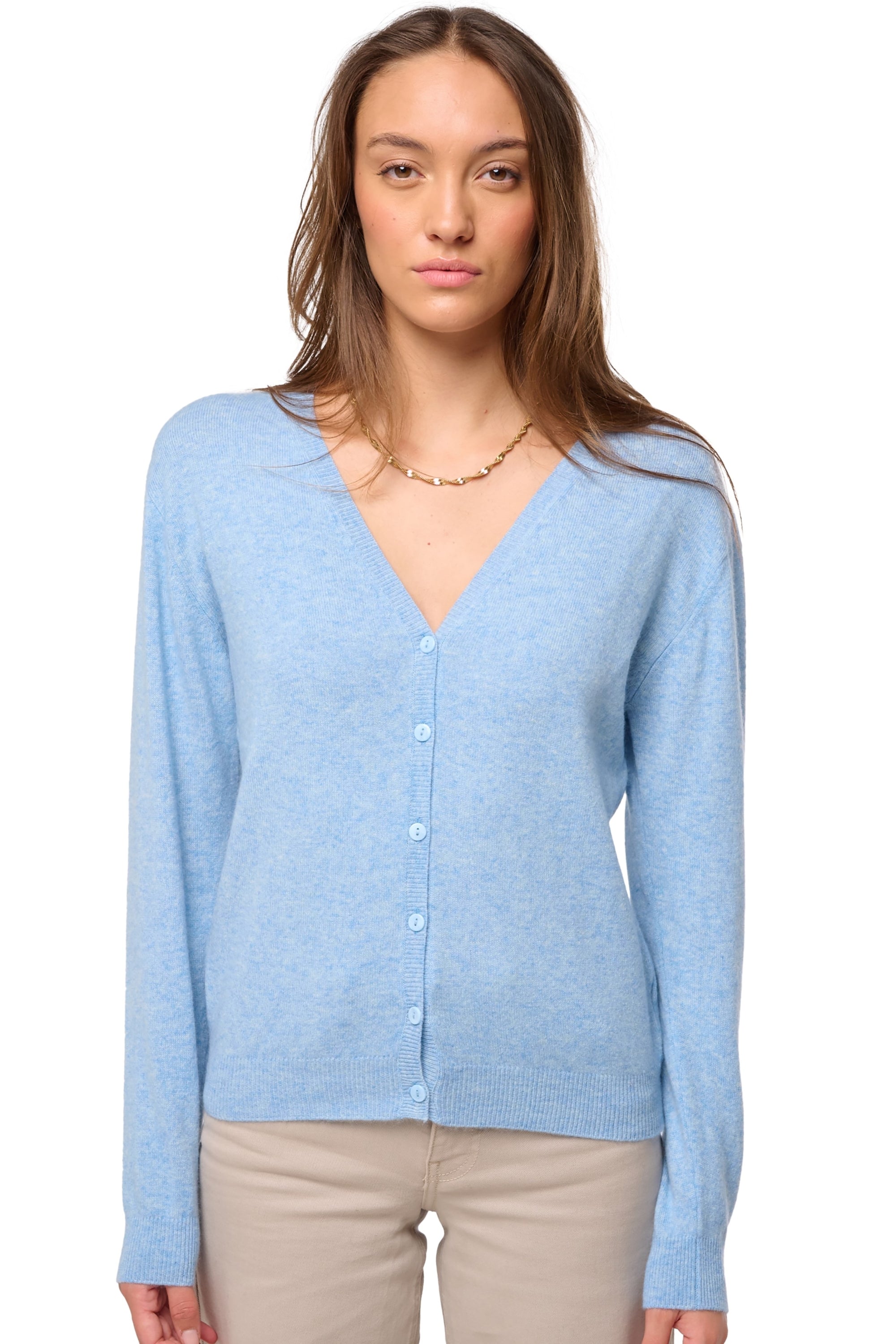 Taline en cachemire femme - powder blue - Mahogany