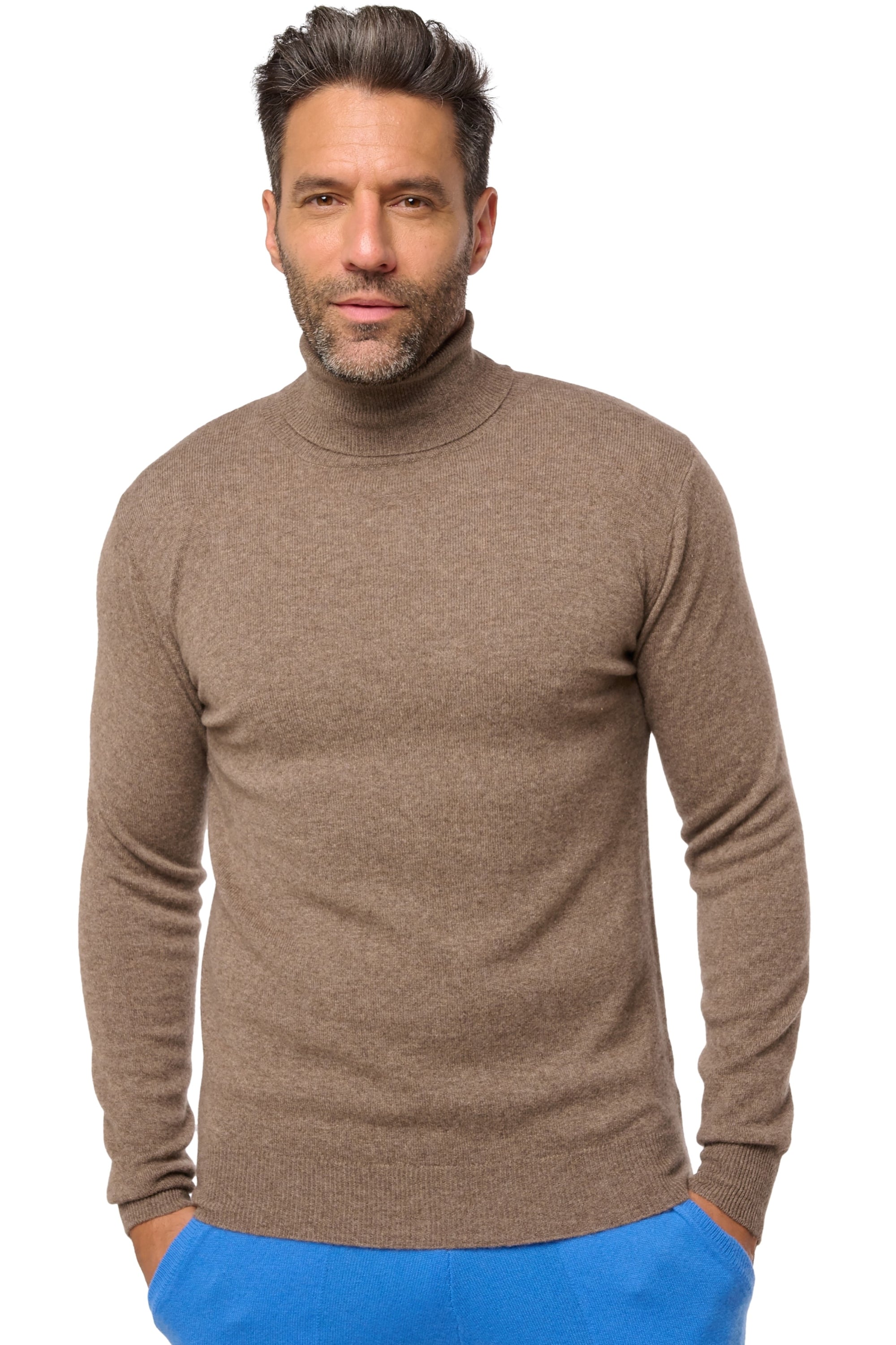 Tarry en cachemire homme - otter - Mahogany