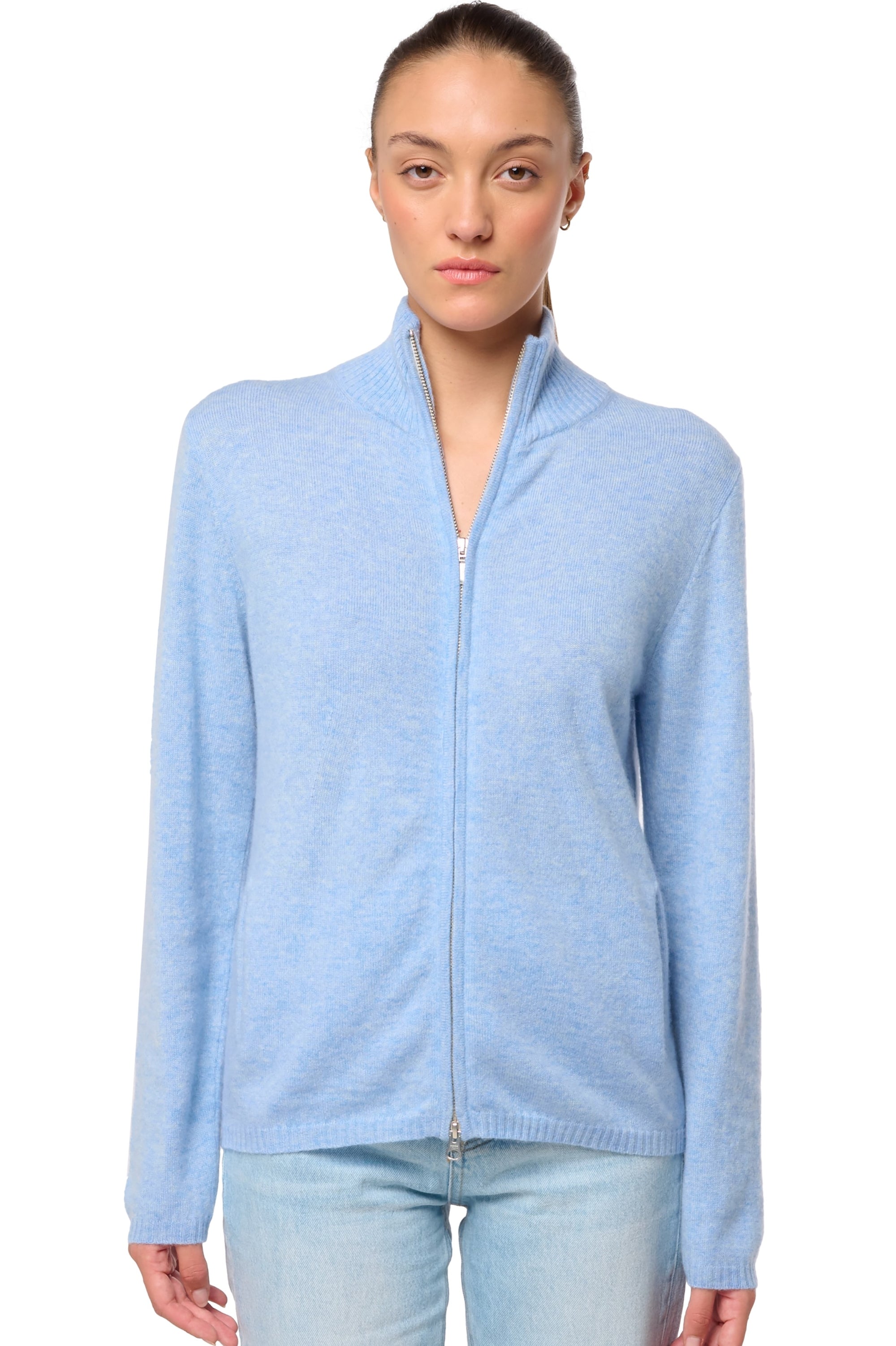 Thames en cachemire femme - powder blue - Mahogany