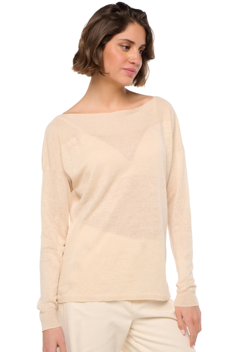 Sheila en lin femme - wheat - Mahogany