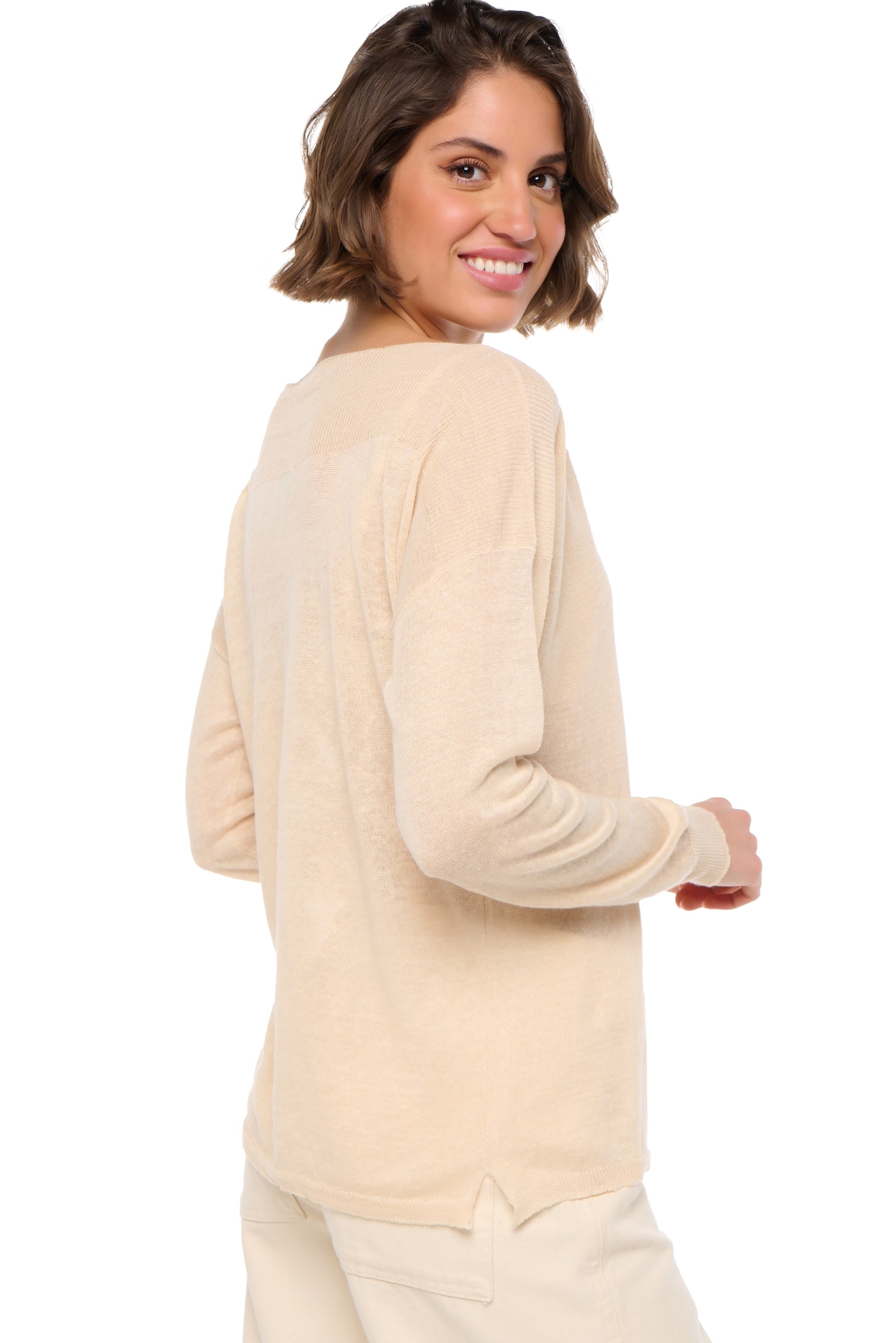 Sheila en lin femme - Vue 2 - wheat - Mahogany