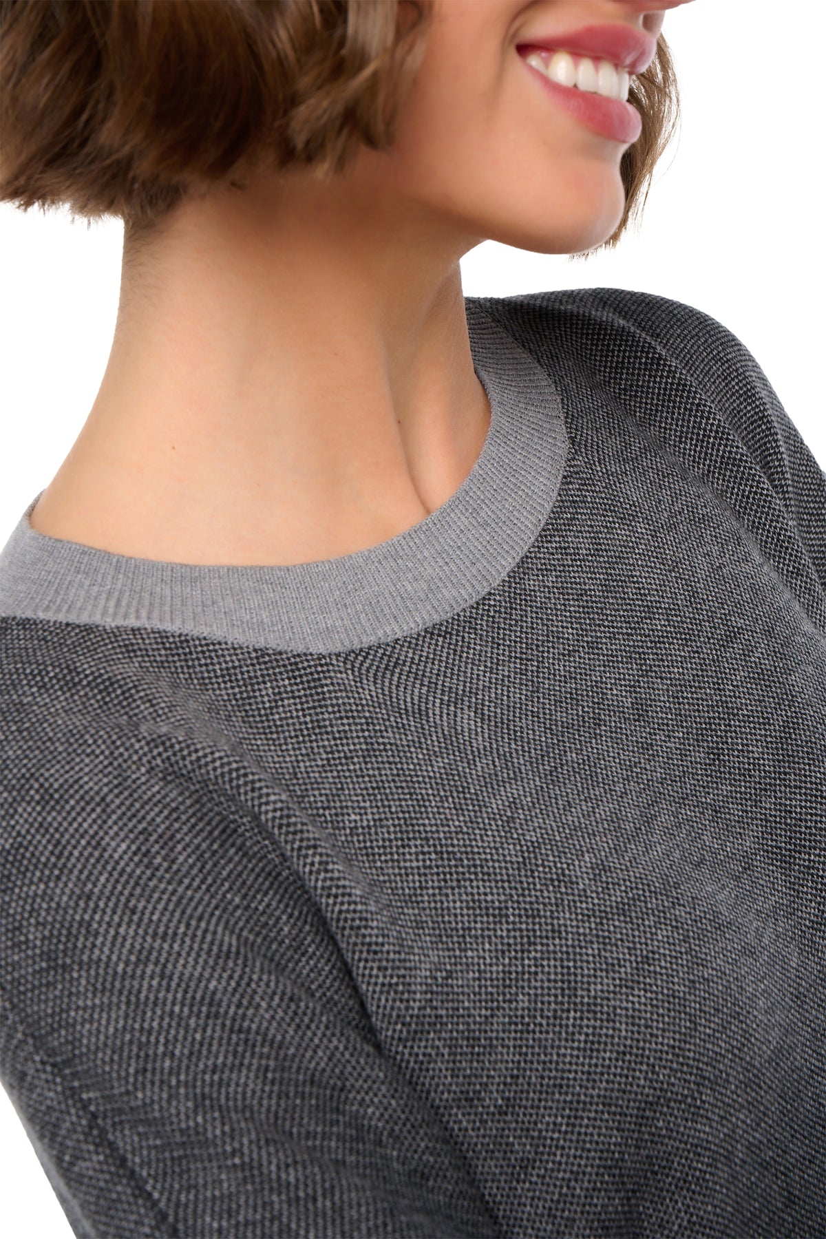 Stormie en cachemire et coton femme - Vue 4 - black / gris chiné - Mahogany