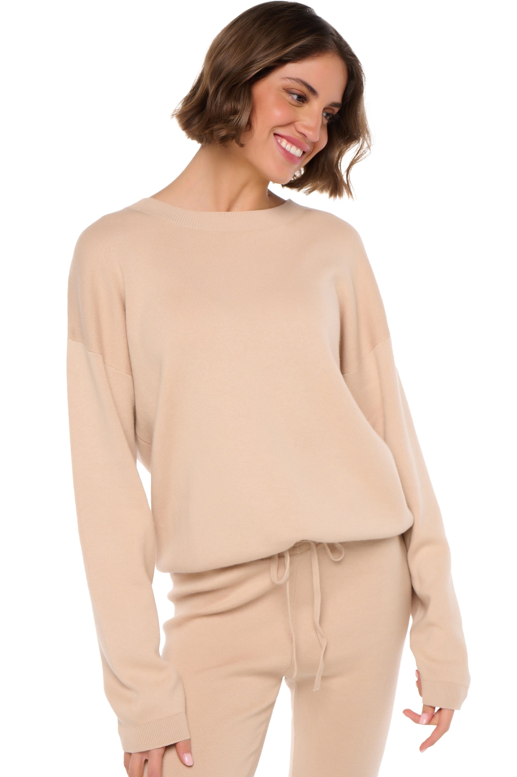 Stormie en cachemire et coton femme - powder / powder - Mahogany