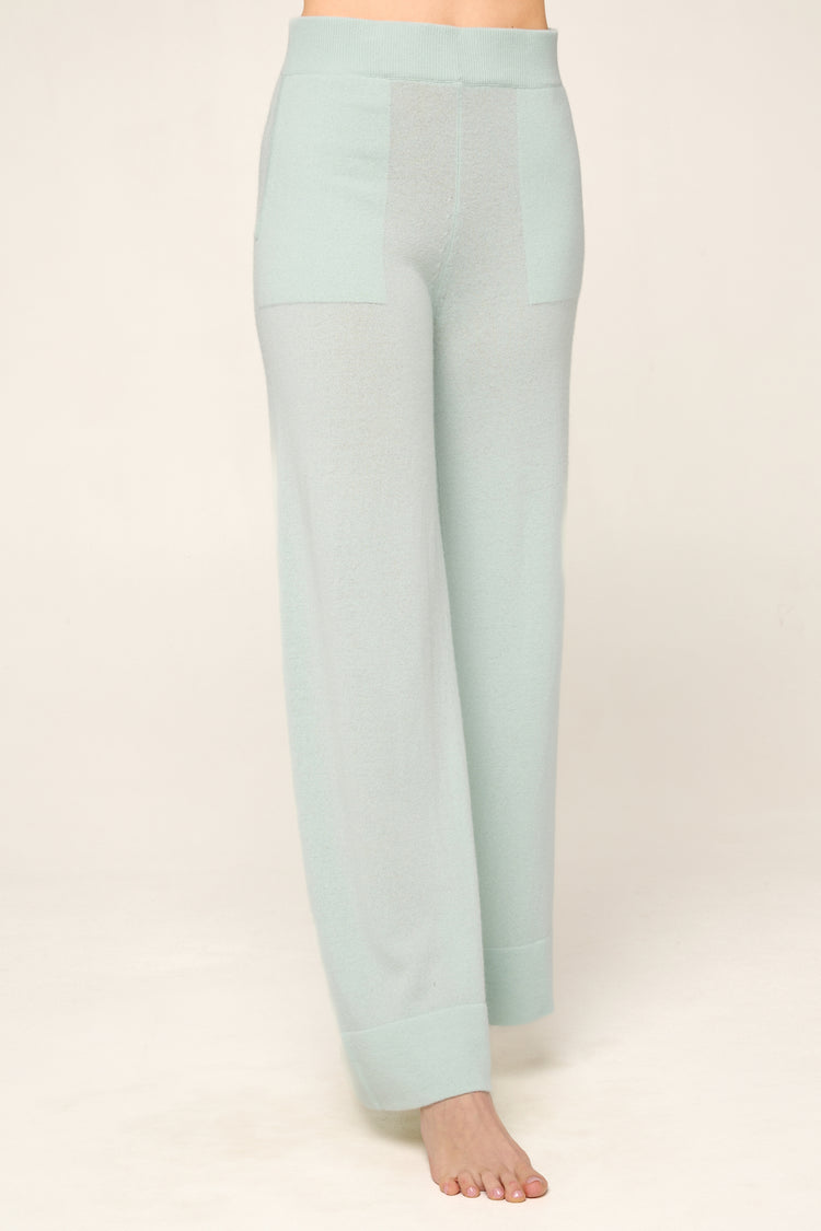 Pantalon en cachemire, 100 % Cachemire, femme, coupe evasée, normale / 2 et 4 fils, tricot normal, Mahogany