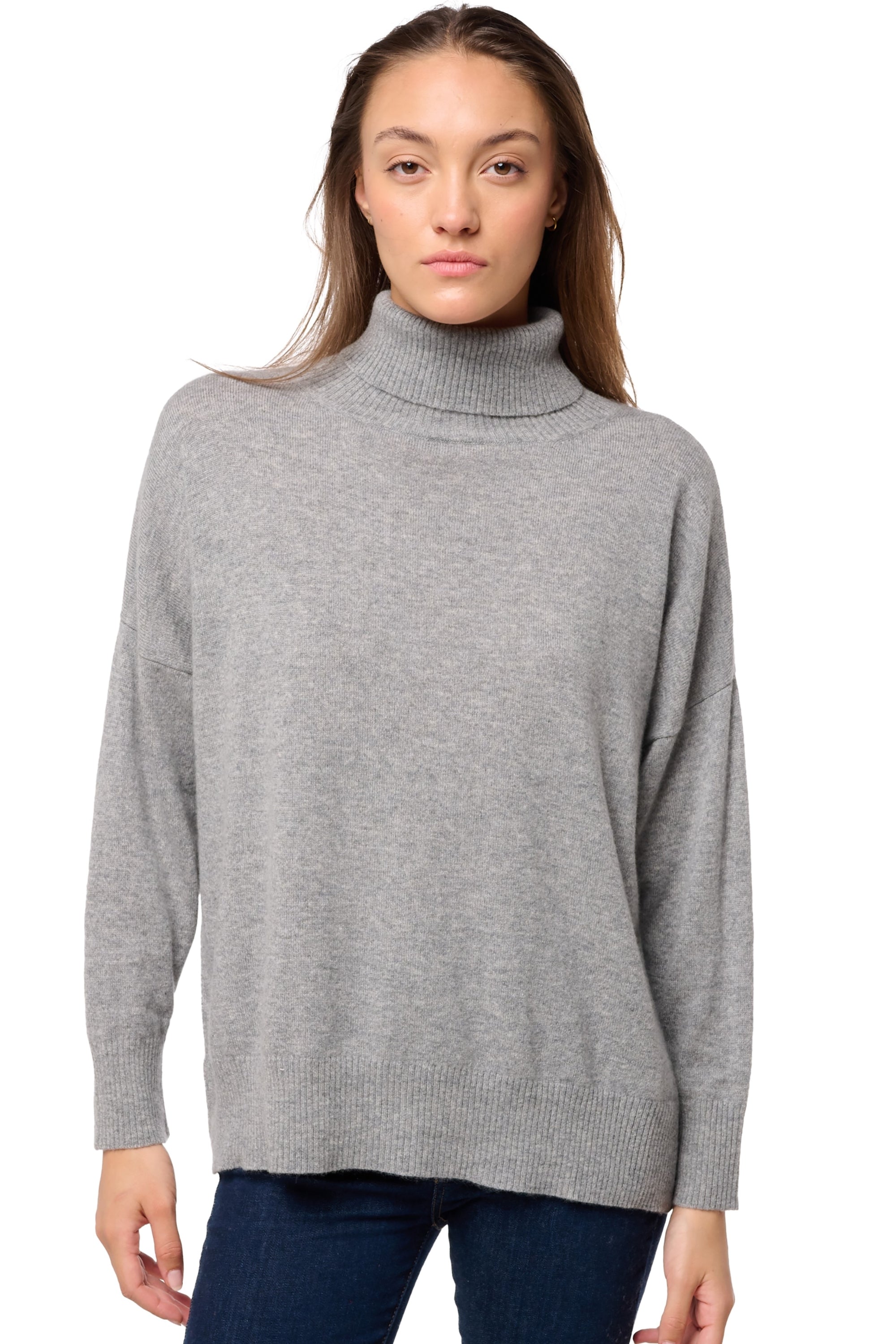 Dakota en cachemire femme - gris chiné - Mahogany