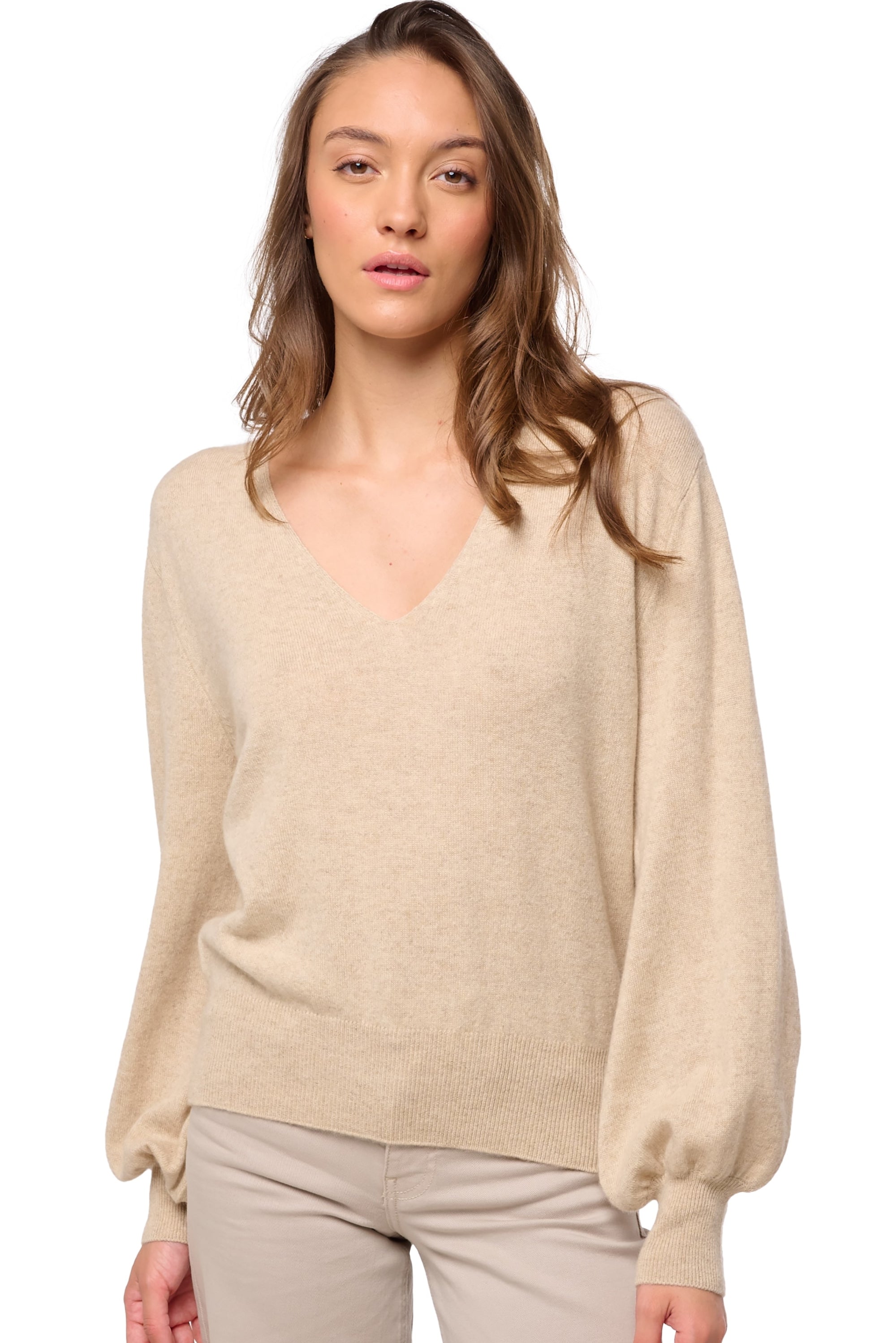 Deau en cachemire femme - natural winter dawn - Mahogany