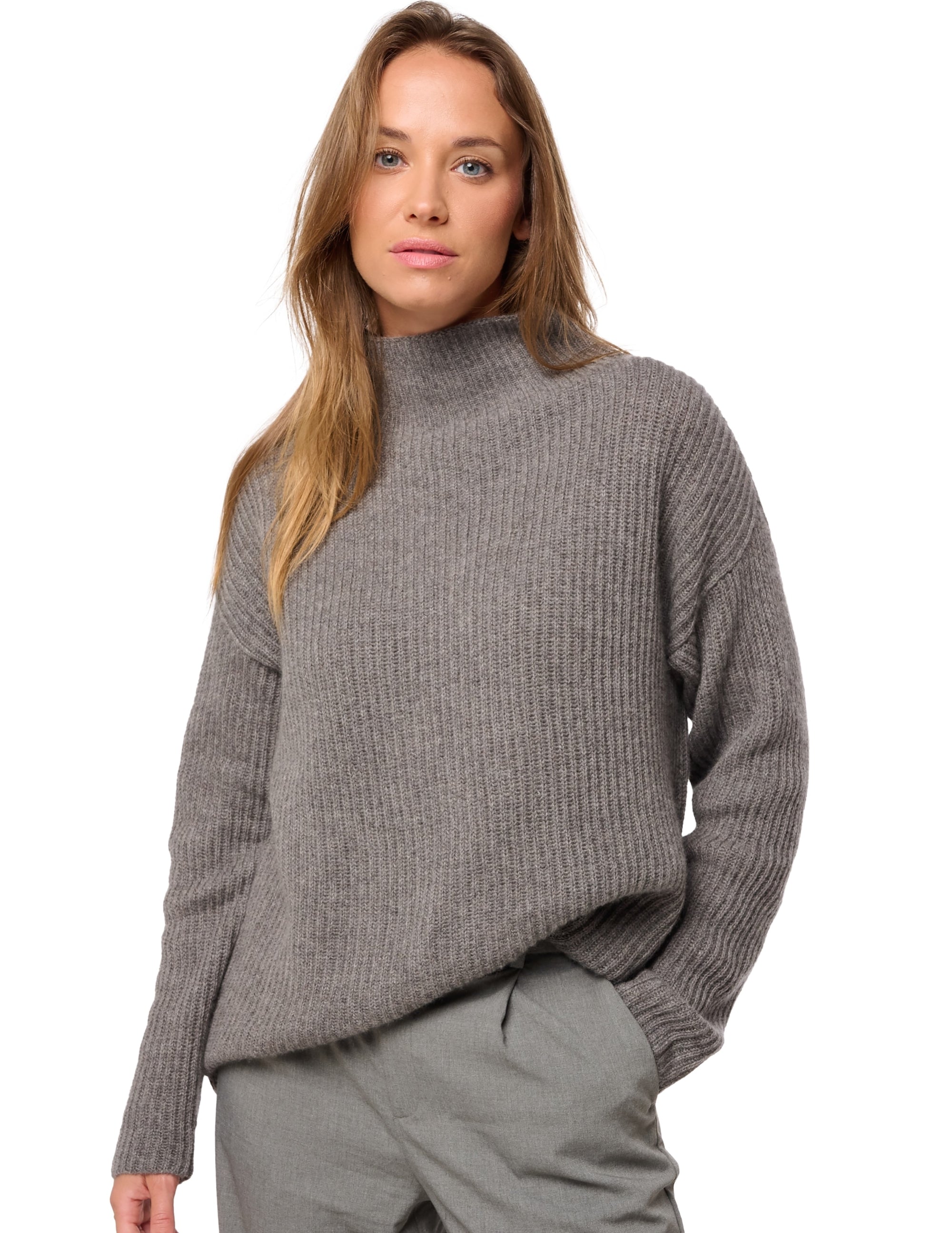 Denver en cachemire femme - marmotte chiné - Mahogany