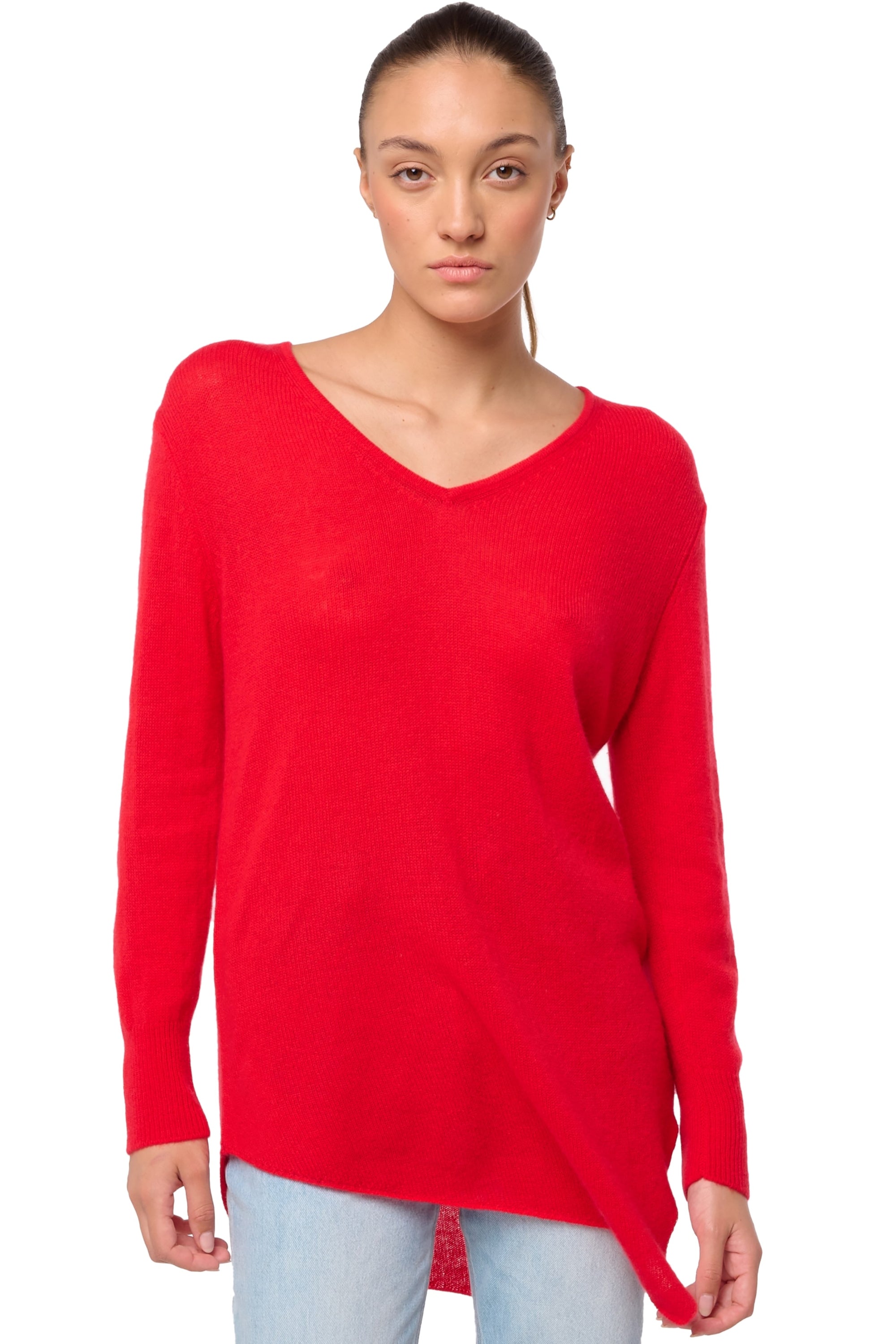 Dilou en cachemire femme - rouge - Mahogany