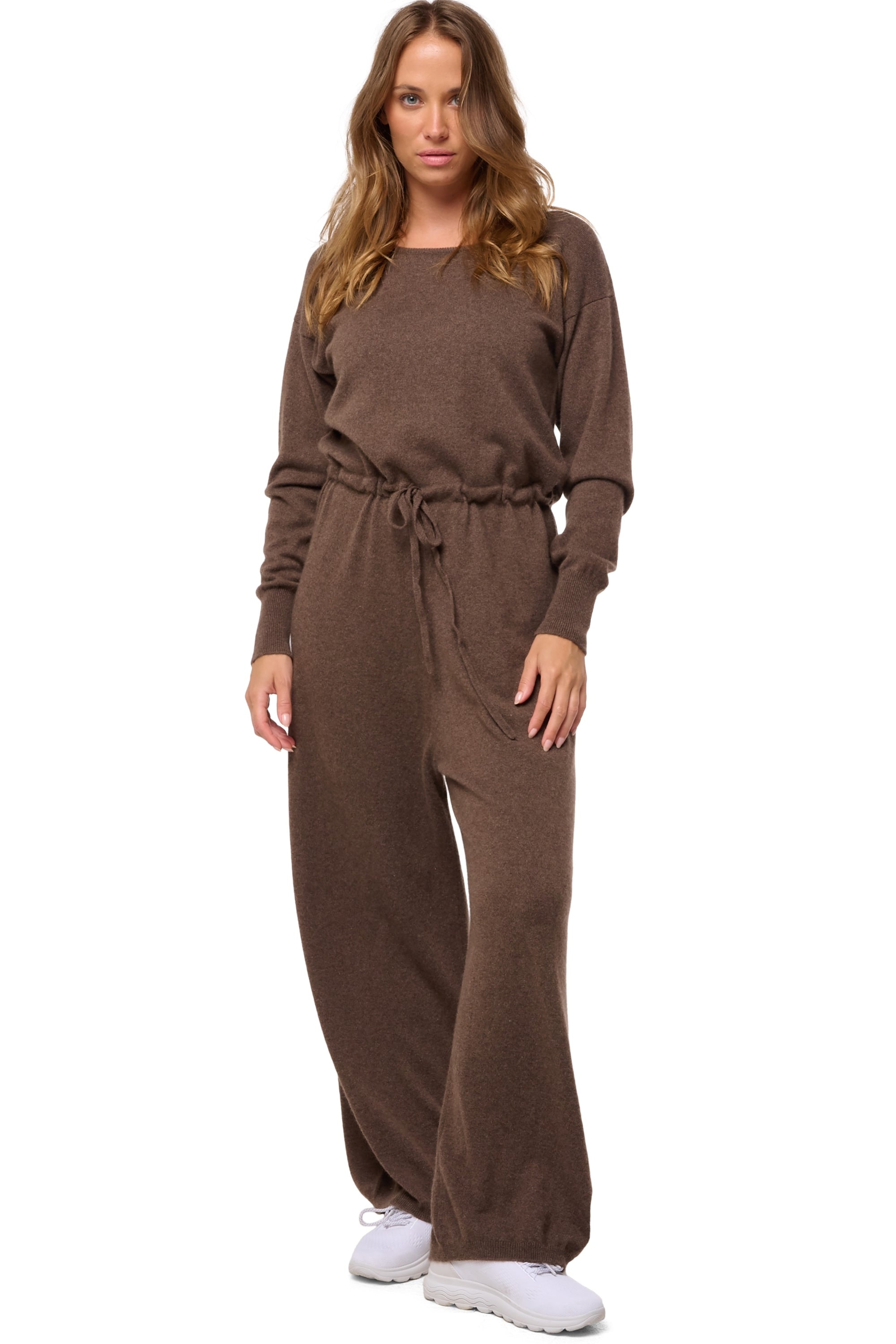 Doramaar en cachemire femme - marron chiné - Mahogany