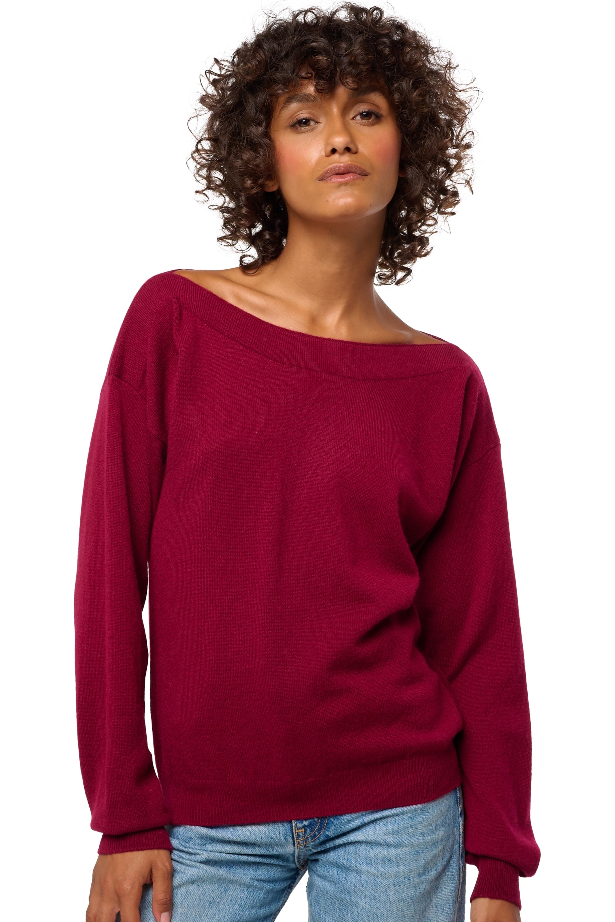 Durance en cachemire femme - bordeaux - Mahogany