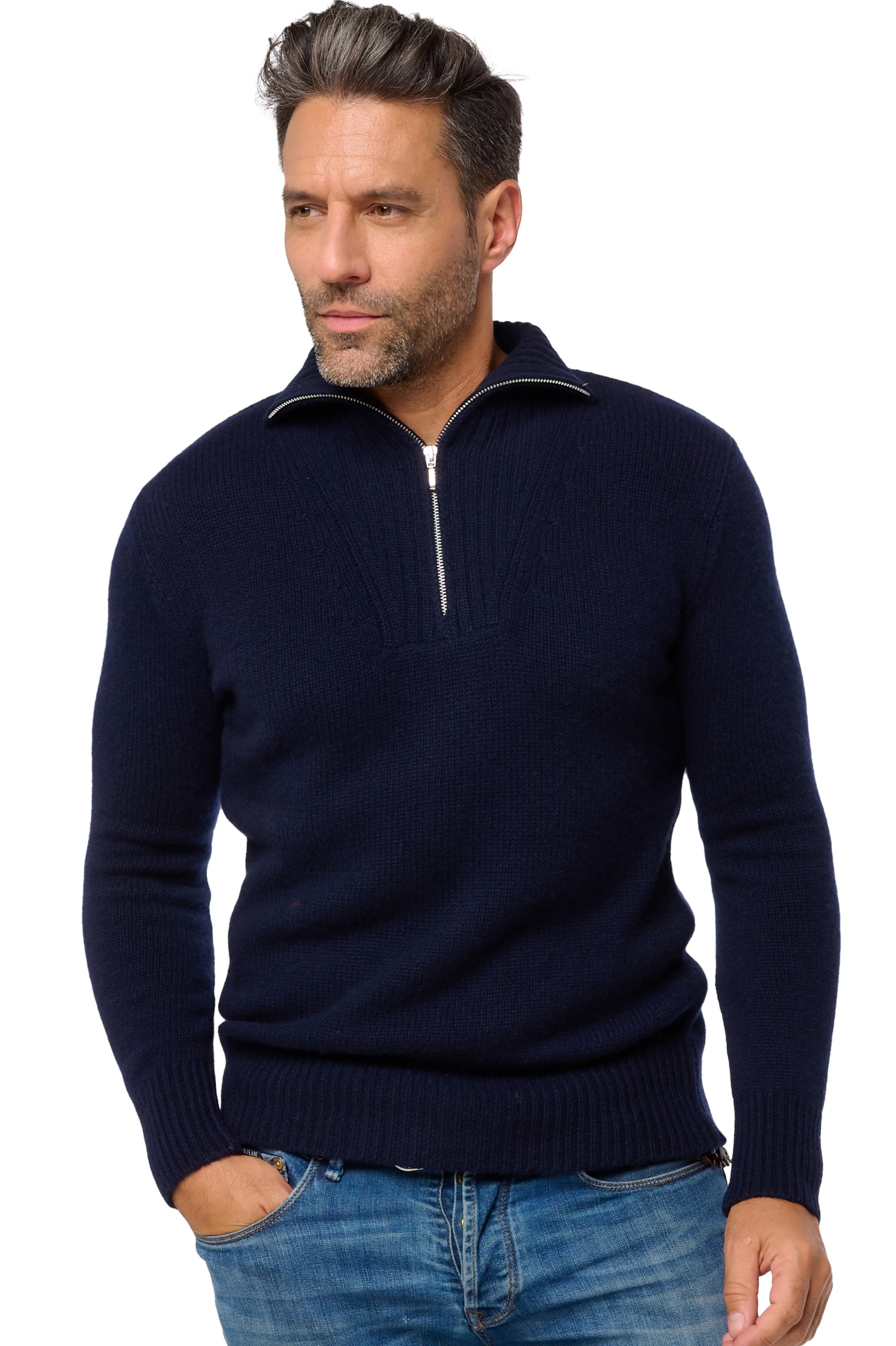 Darius en cachemire homme - marine foncé - Mahogany