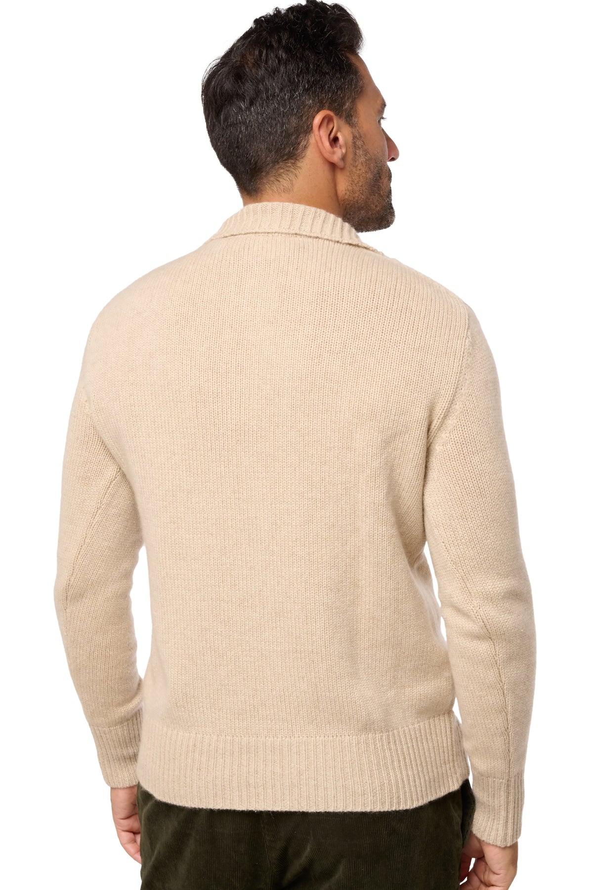Darius en cachemire homme - Vue 3 - natural winter dawn - Mahogany