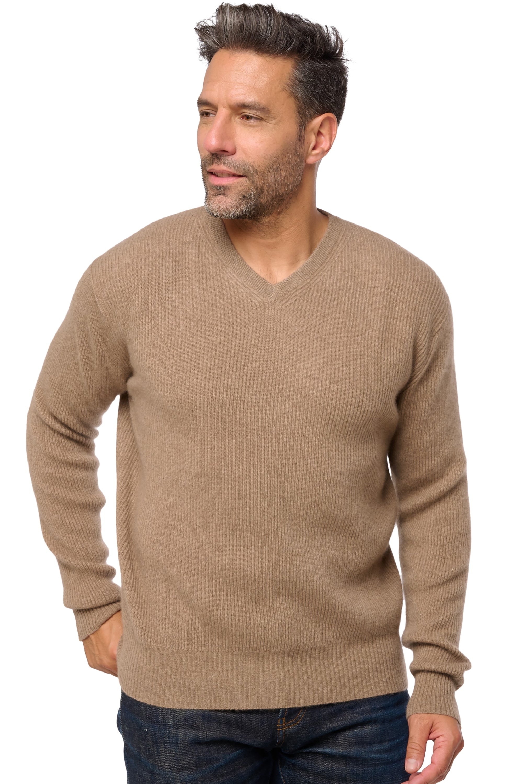 Davos en cachemire homme - natural terra - Mahogany