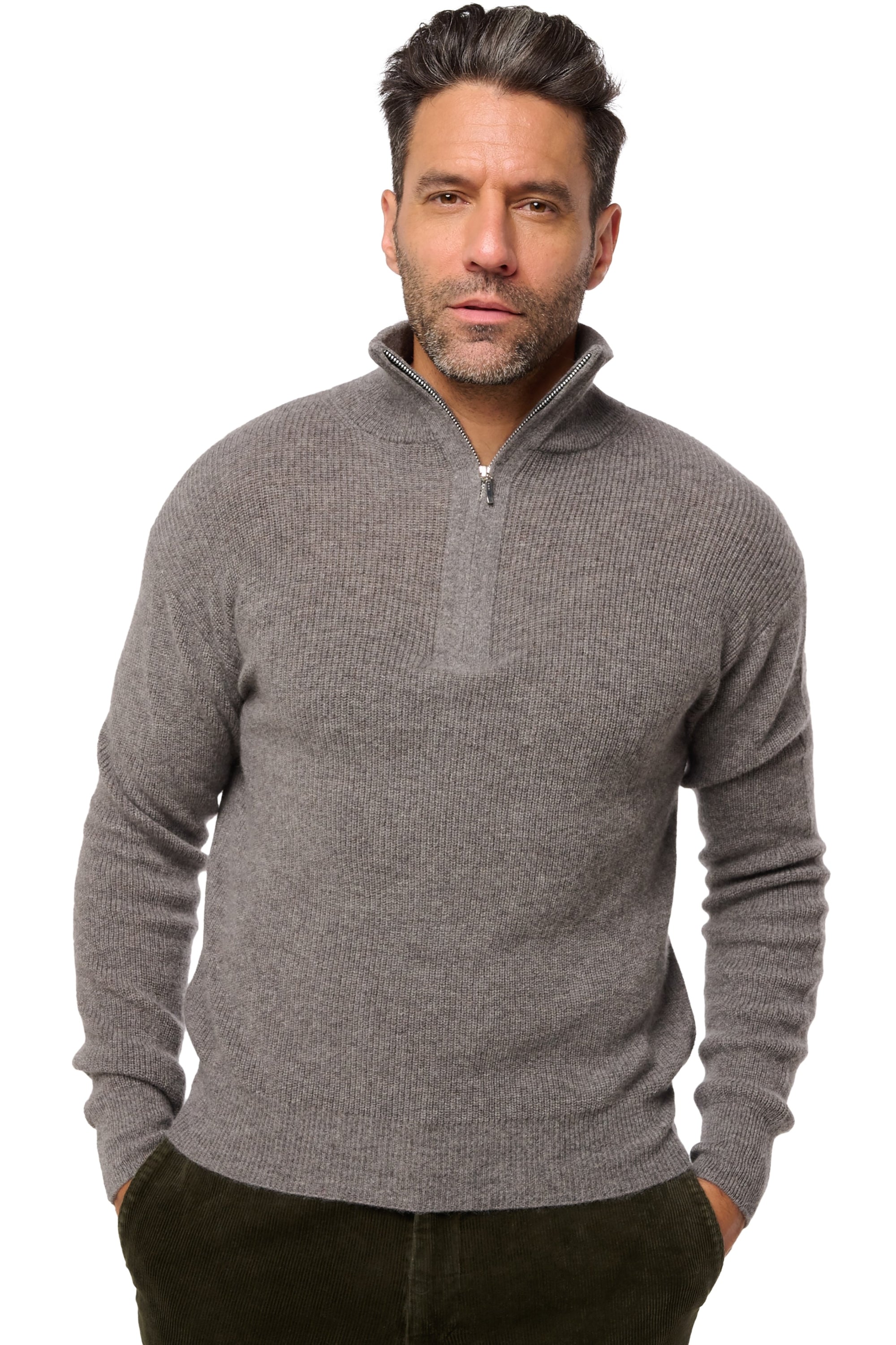 Dax en cachemire homme - marmotte chiné - Mahogany