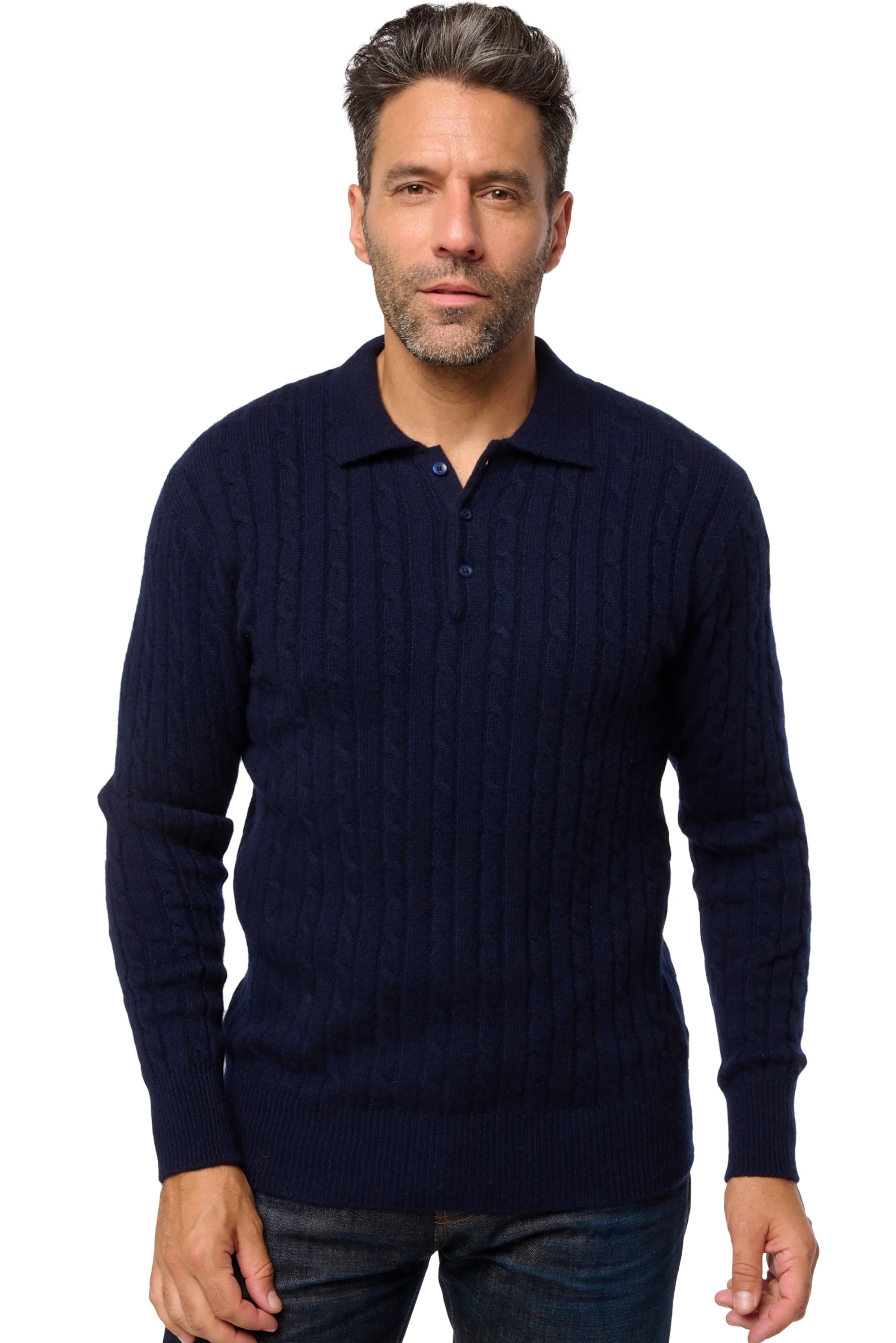 Doha en cachemire homme - marine foncé - Mahogany