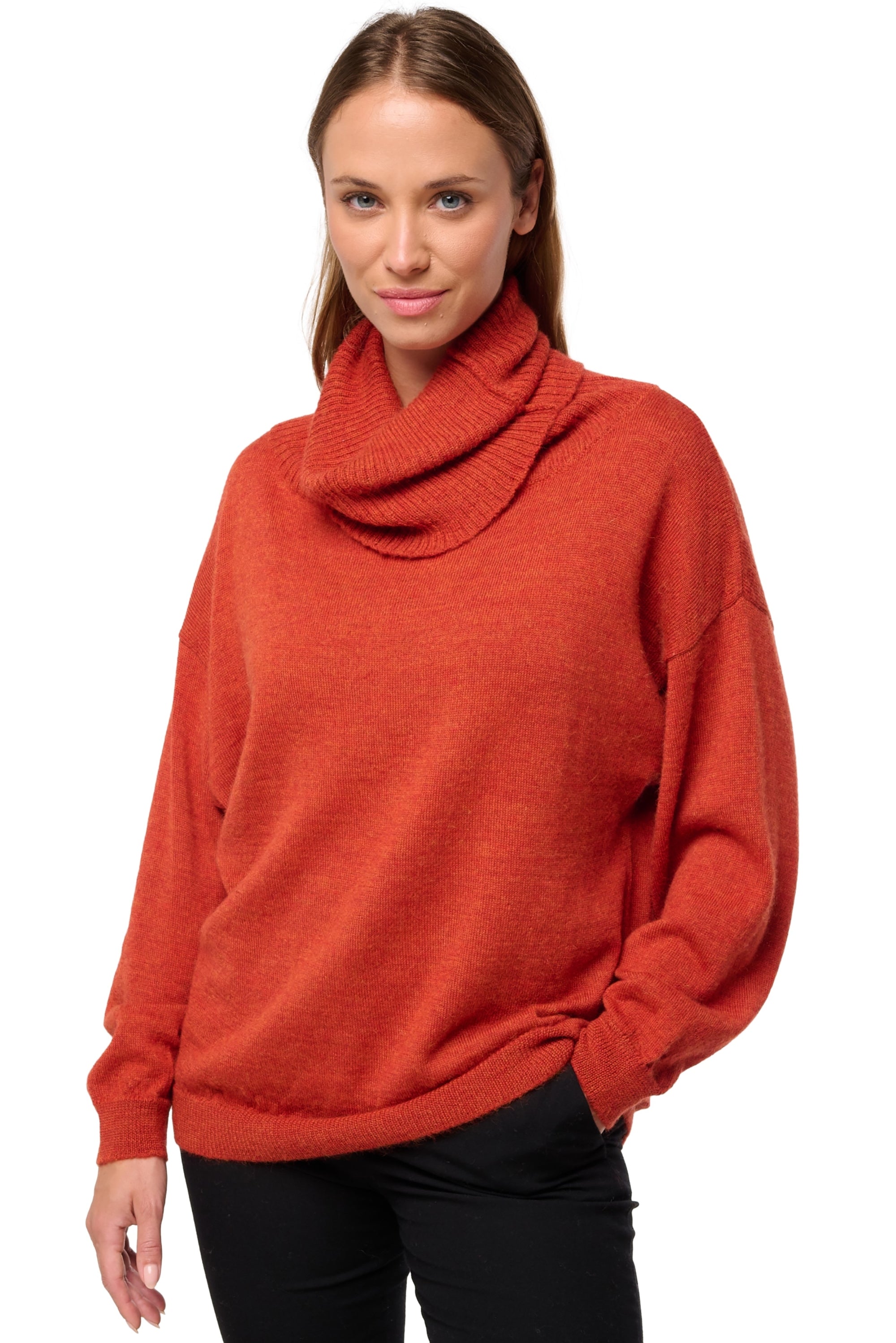 Tanis en baby alpaga femme - pumpkin - Mahogany