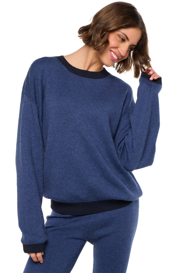 Stormie en cachemire et coton femme - bleu / navy - Mahogany