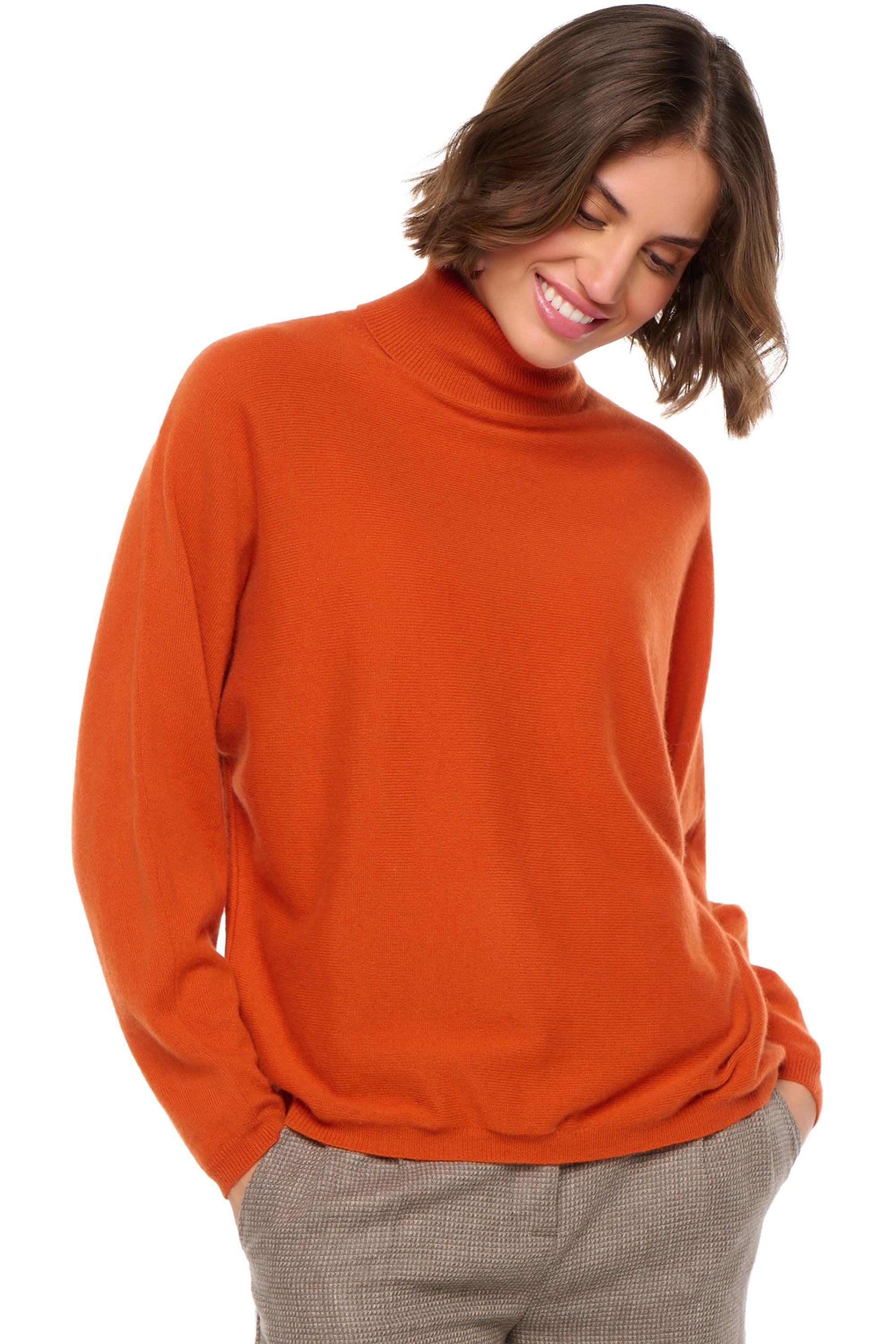 Amarillo en cachemire femme - marmelade - Mahogany
