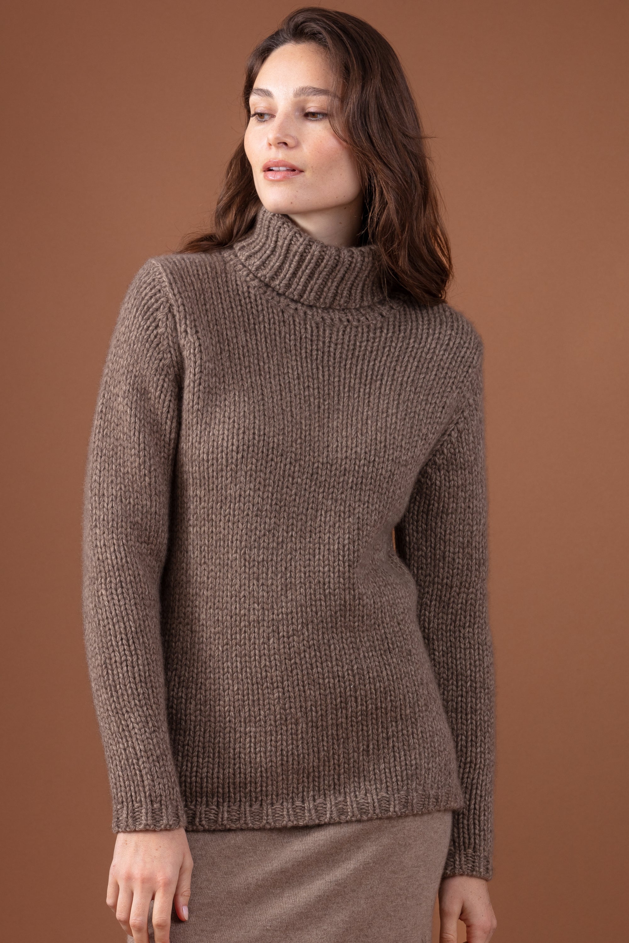 Vicenza en cachemire femme - natural stone / natural brown - Mahogany