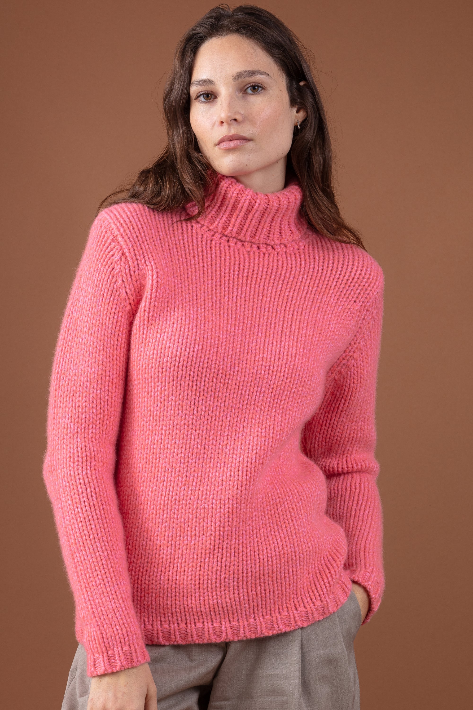 Vicenza en cachemire femme - peach / rose - Mahogany