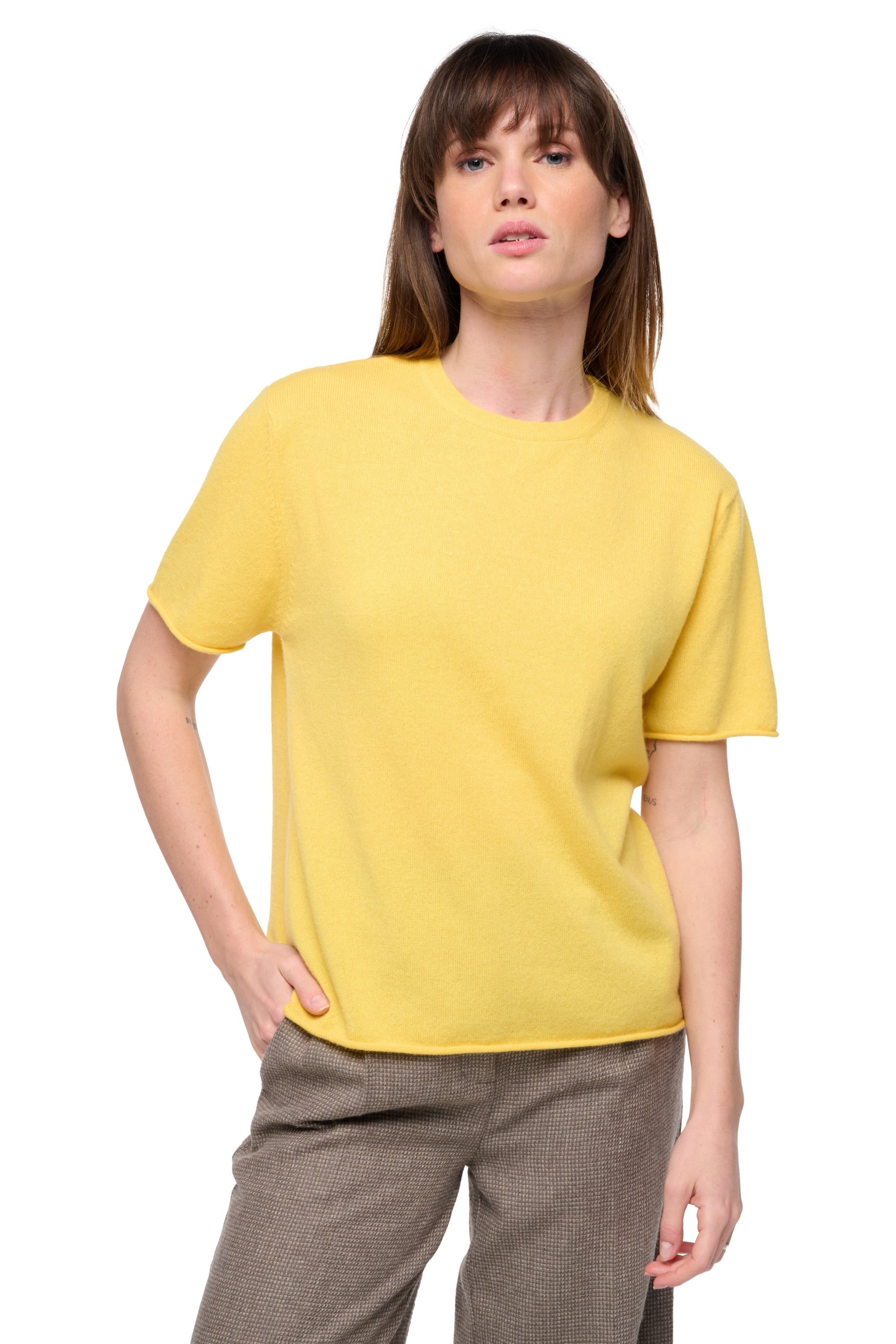 Seattle en cachemire femme - daffodil - Mahogany