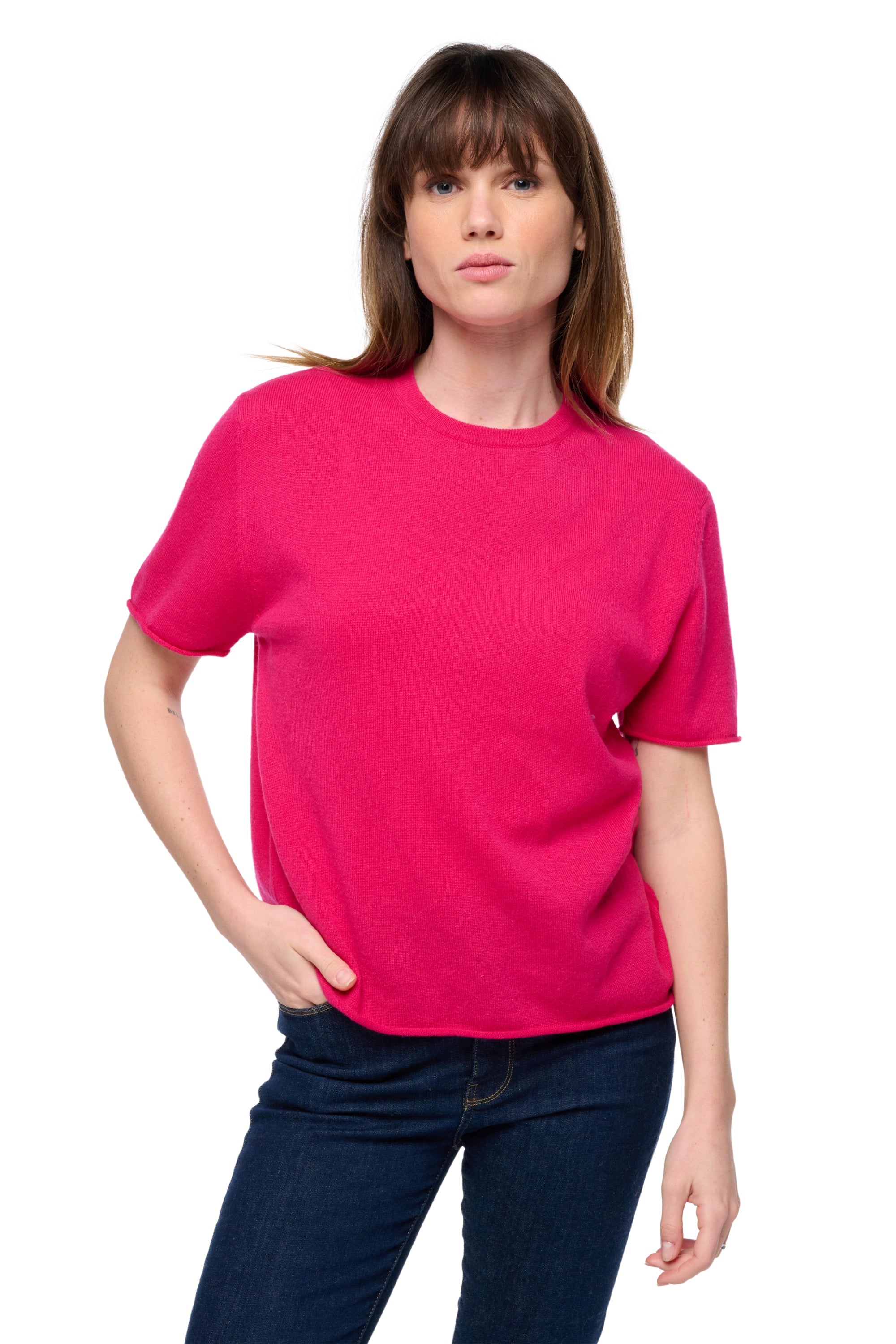 Seattle en cachemire femme - lipstick - Mahogany
