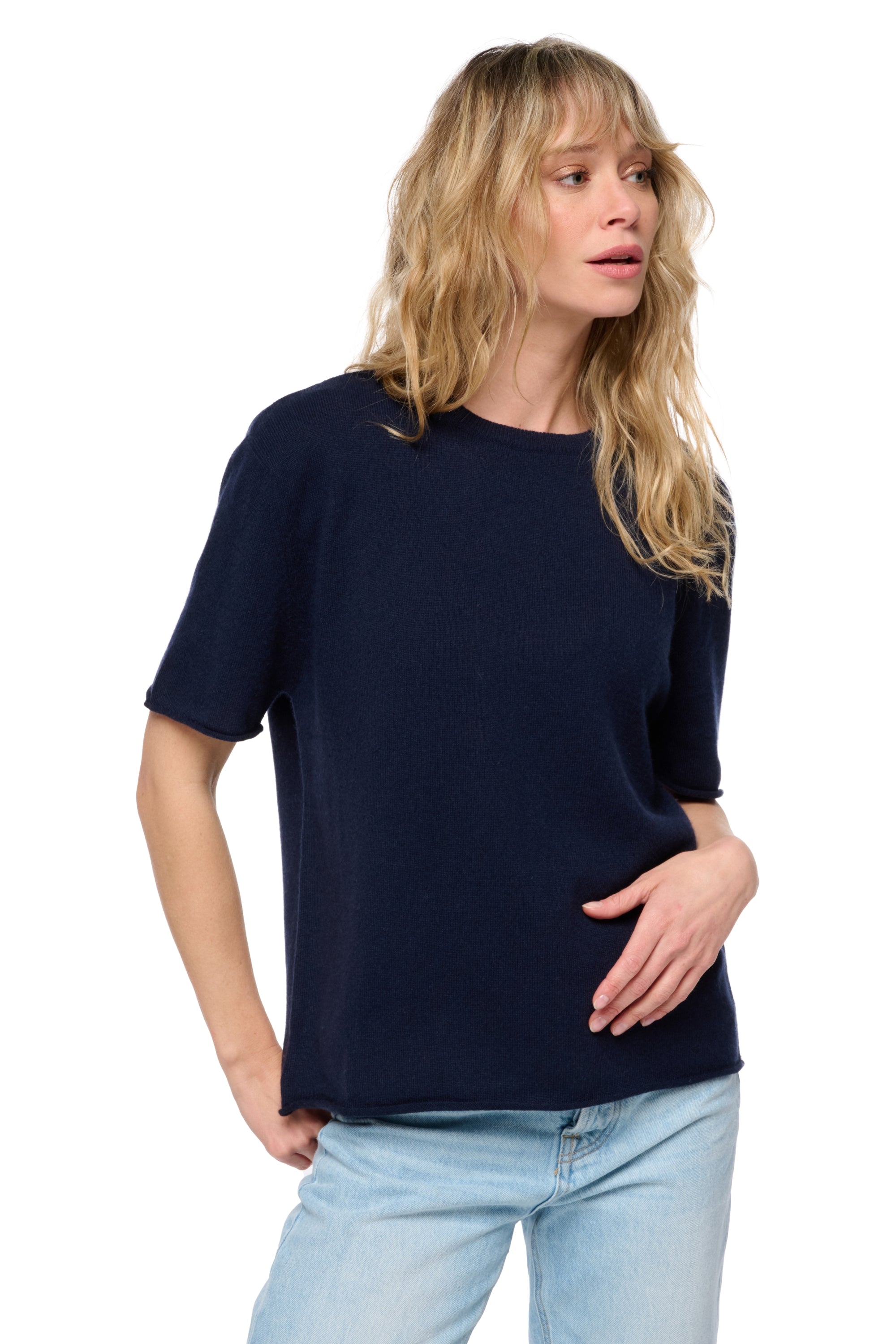 Seattle en cachemire femme - marine foncé - Mahogany